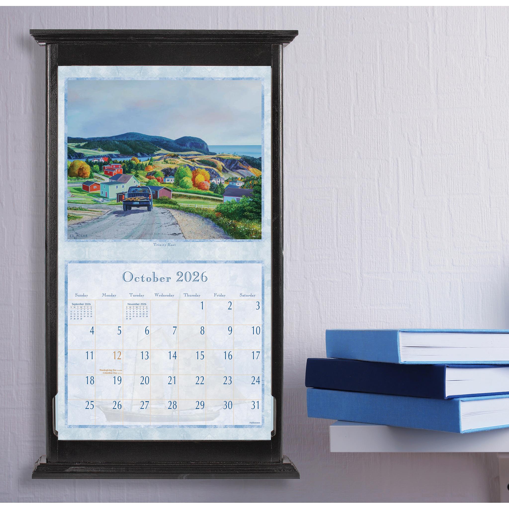 Calendrier mural Terre-Neuve 2026