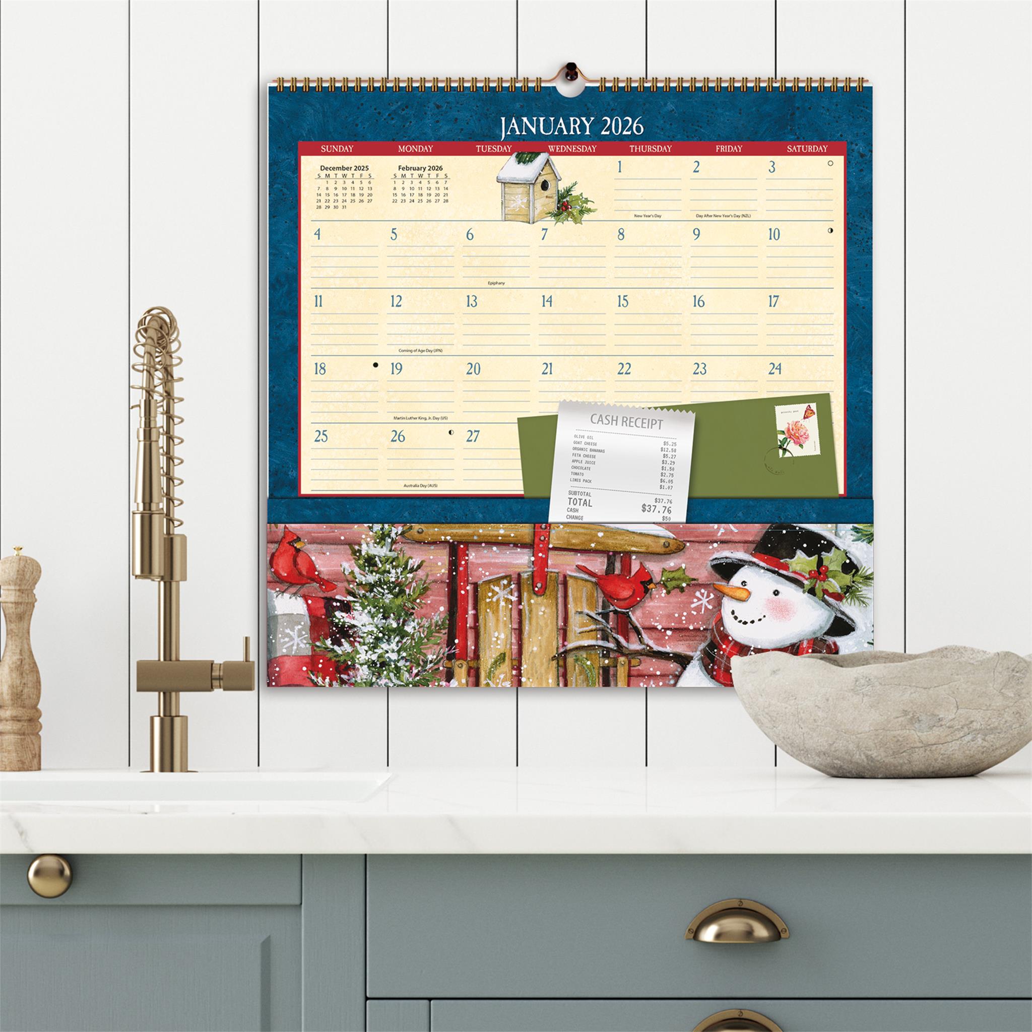 Calendrier mural Heart And Home Note Nook 2026