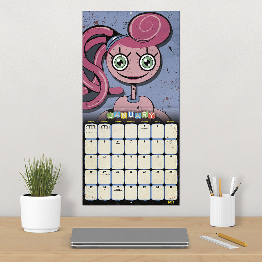 Calendrier mural Poppy Playtime 2026 - Disponible uniquement en ligne