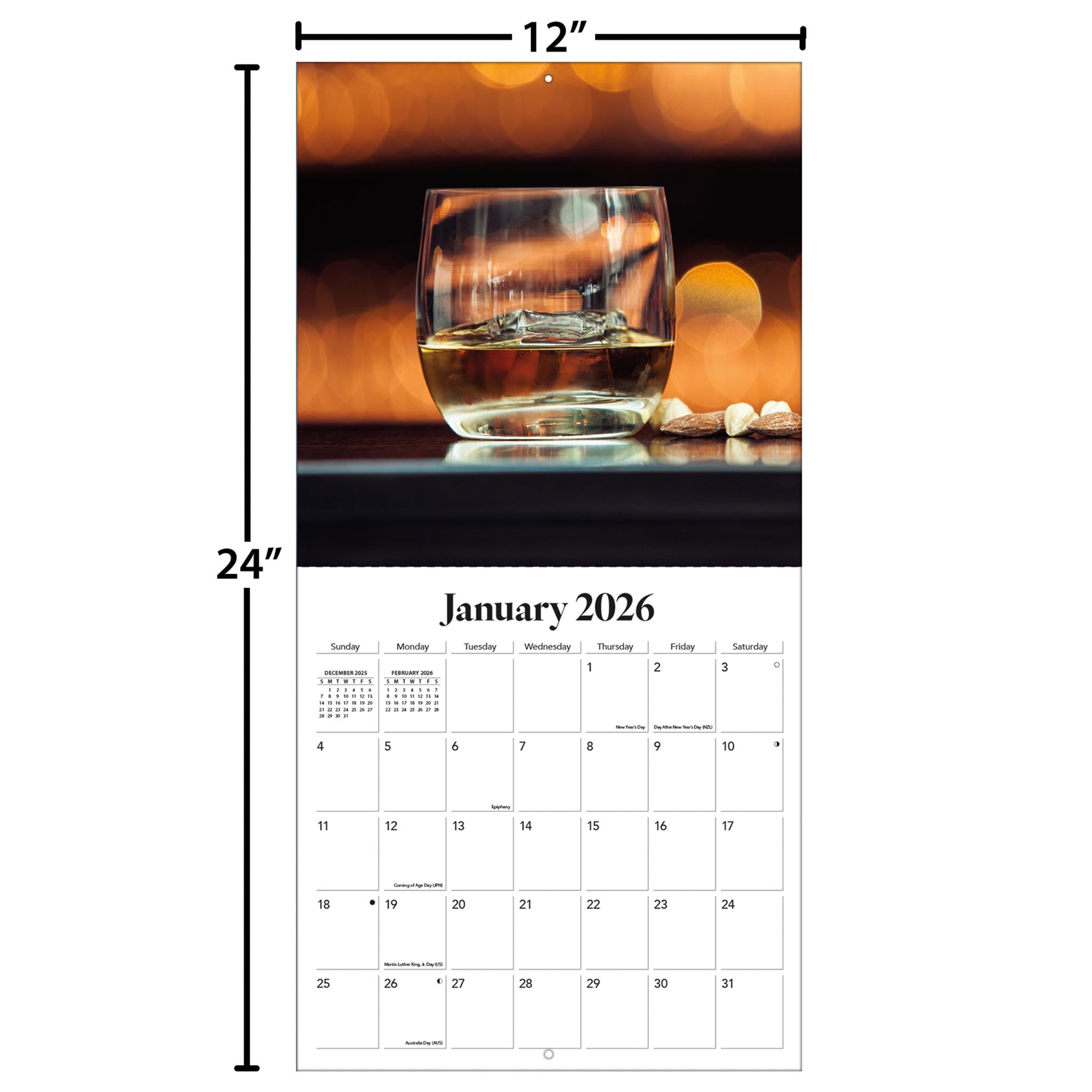 Whiskey Wall  2026 Calendar