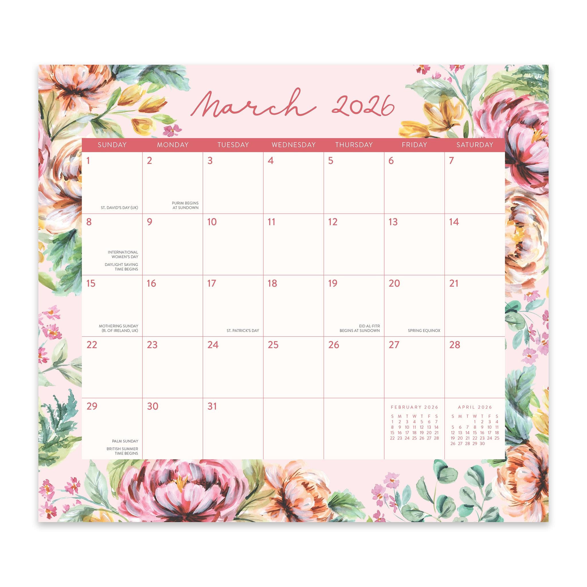 Calendrier mini magnétique exclusif Bella Flora 2025-2026