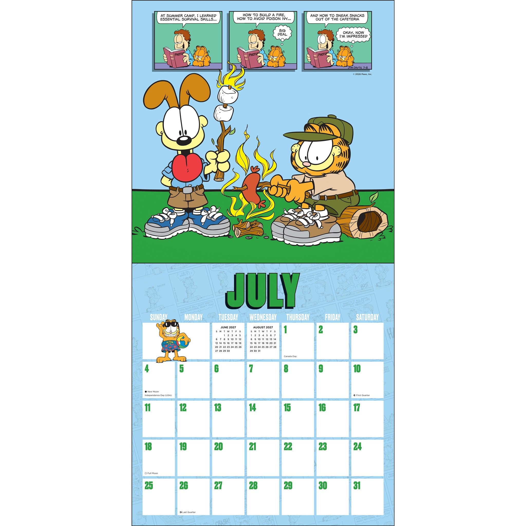 Calendrier mural Garfield 2027