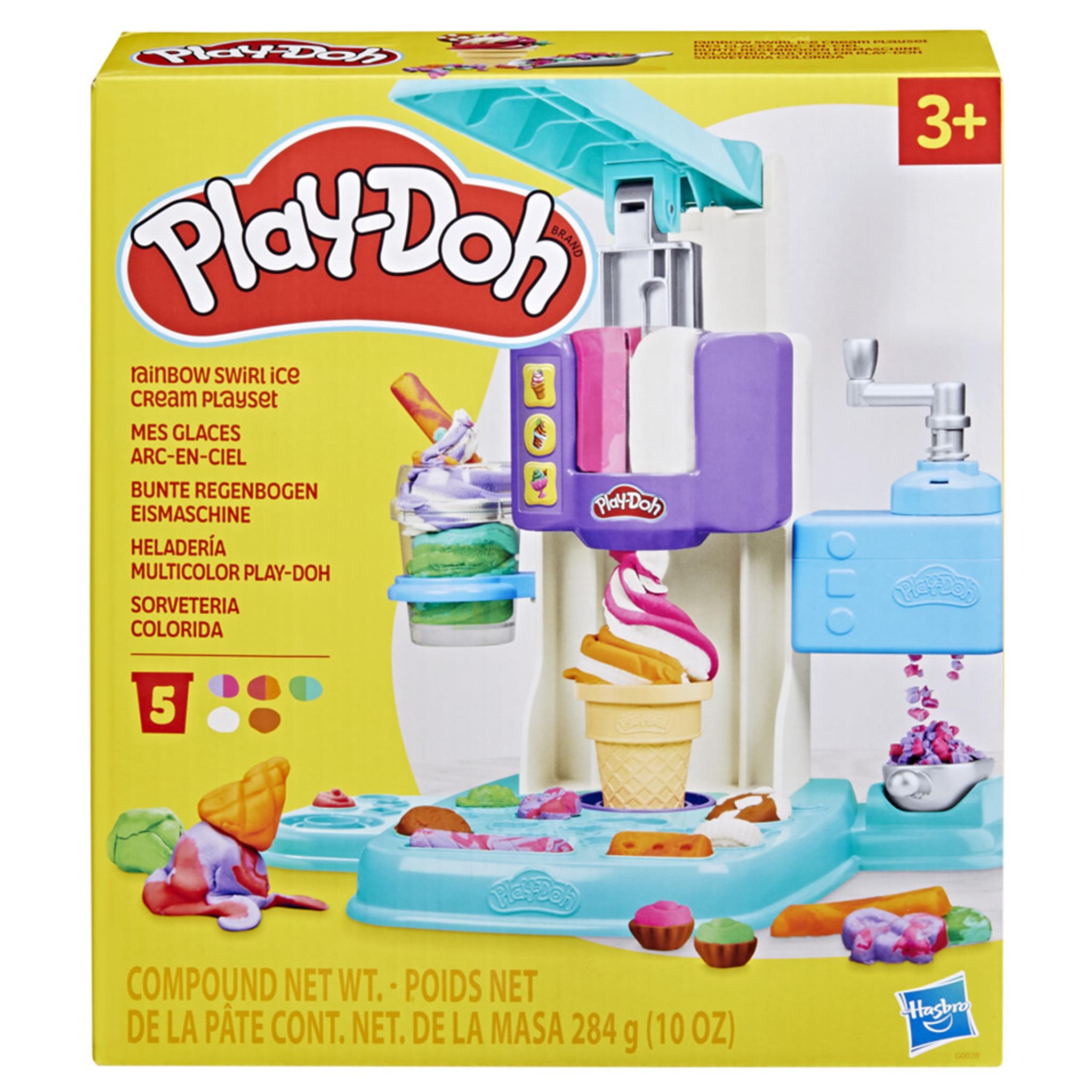 Coffret de jeu de pâte à modeler Play-Doh « Crème glacée tourbillon arc-en-ciel »