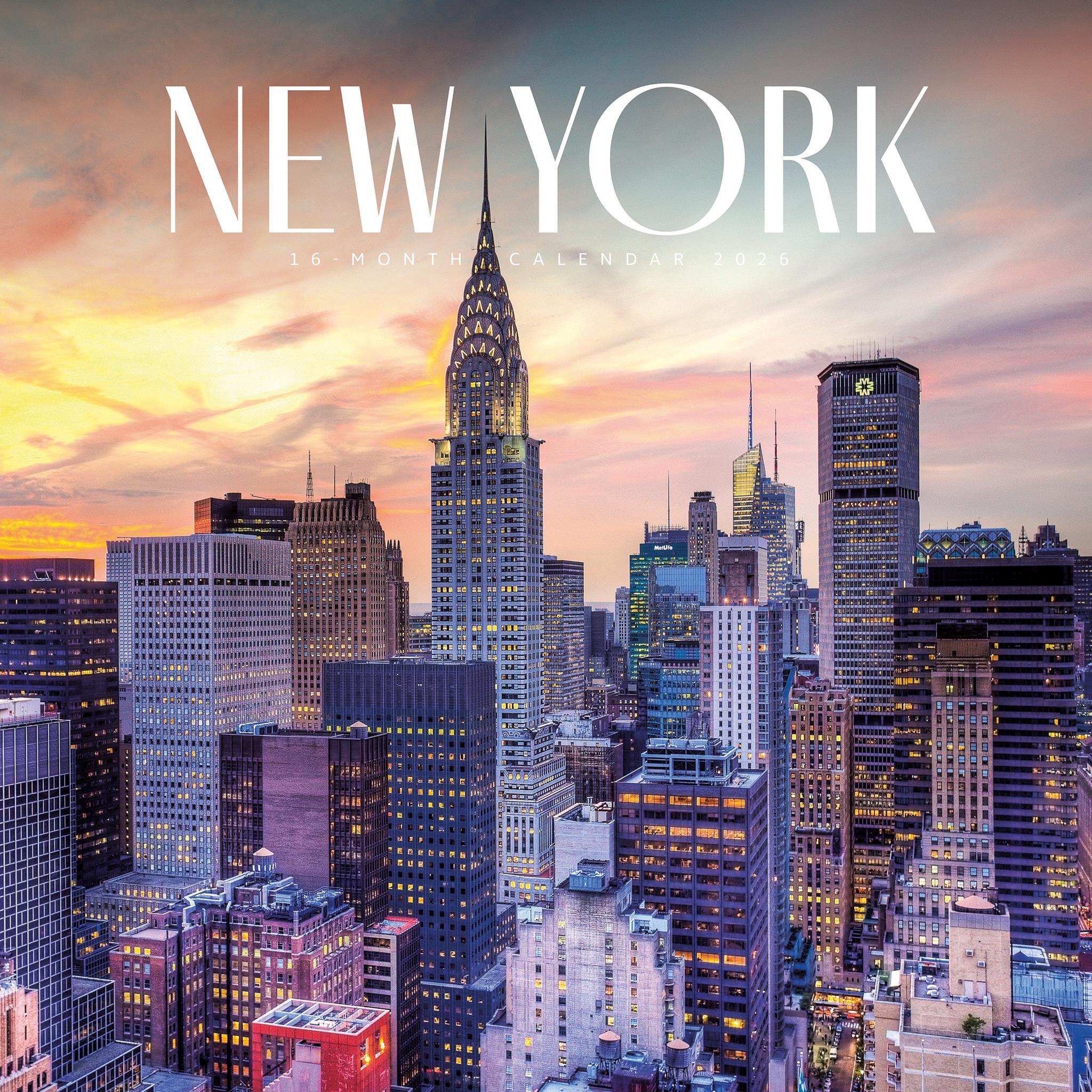 Calendrier mural New York 2026