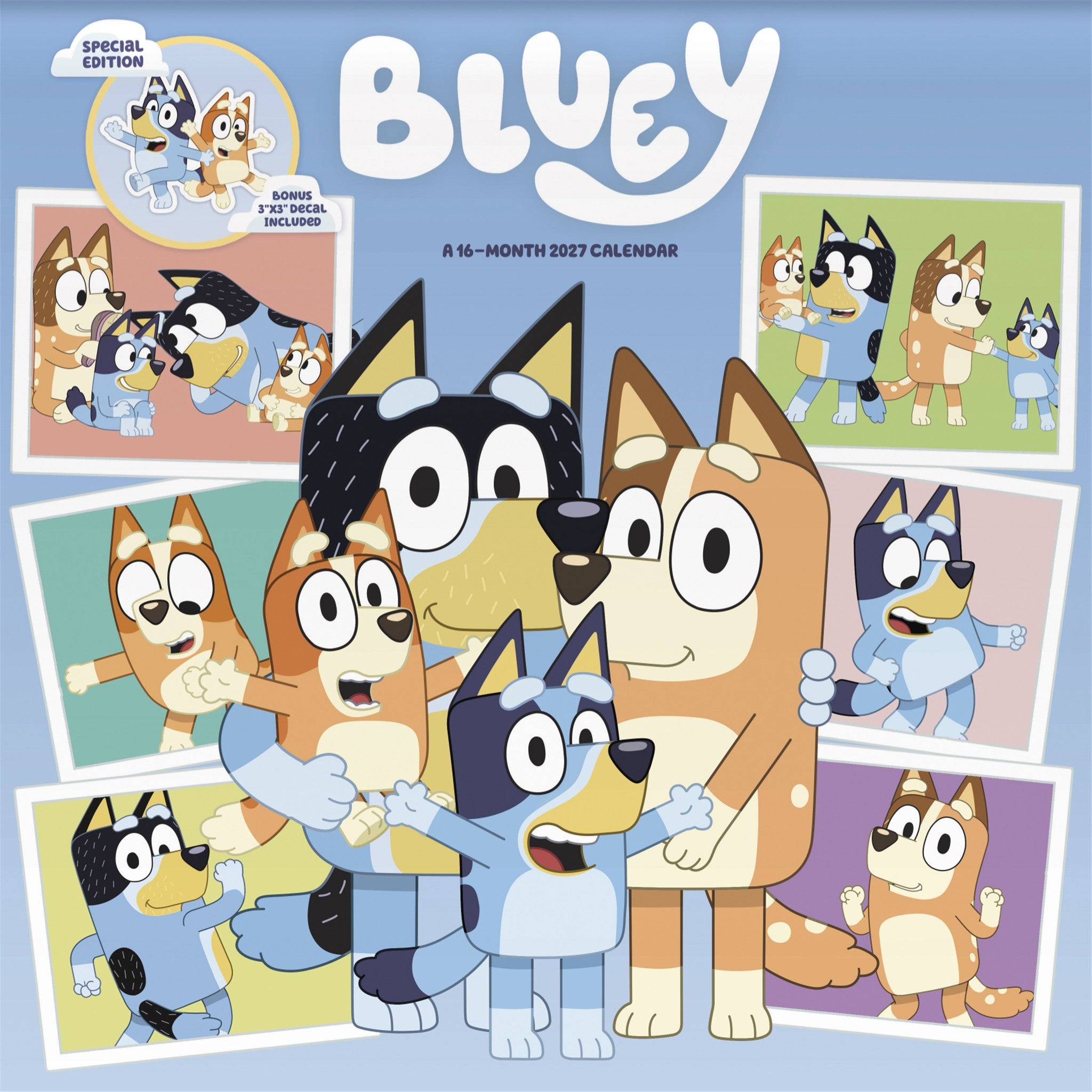 Bluey Exclusive with Decal 2027 Wall Calendar