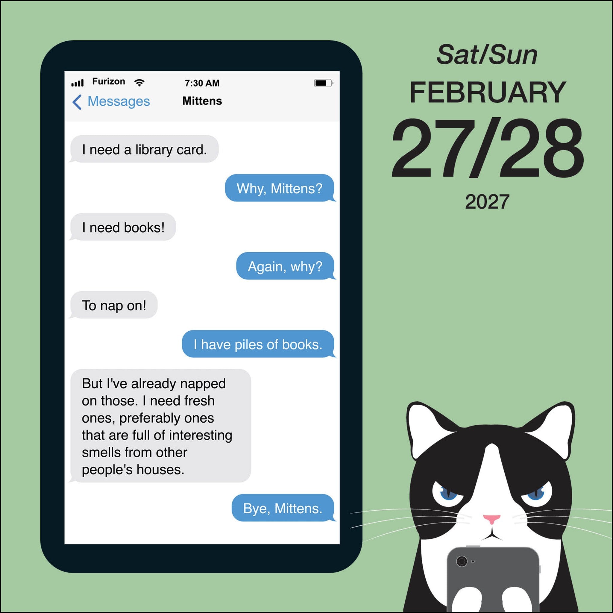 Texts from Mittens the Cat 2027 Box Calendar