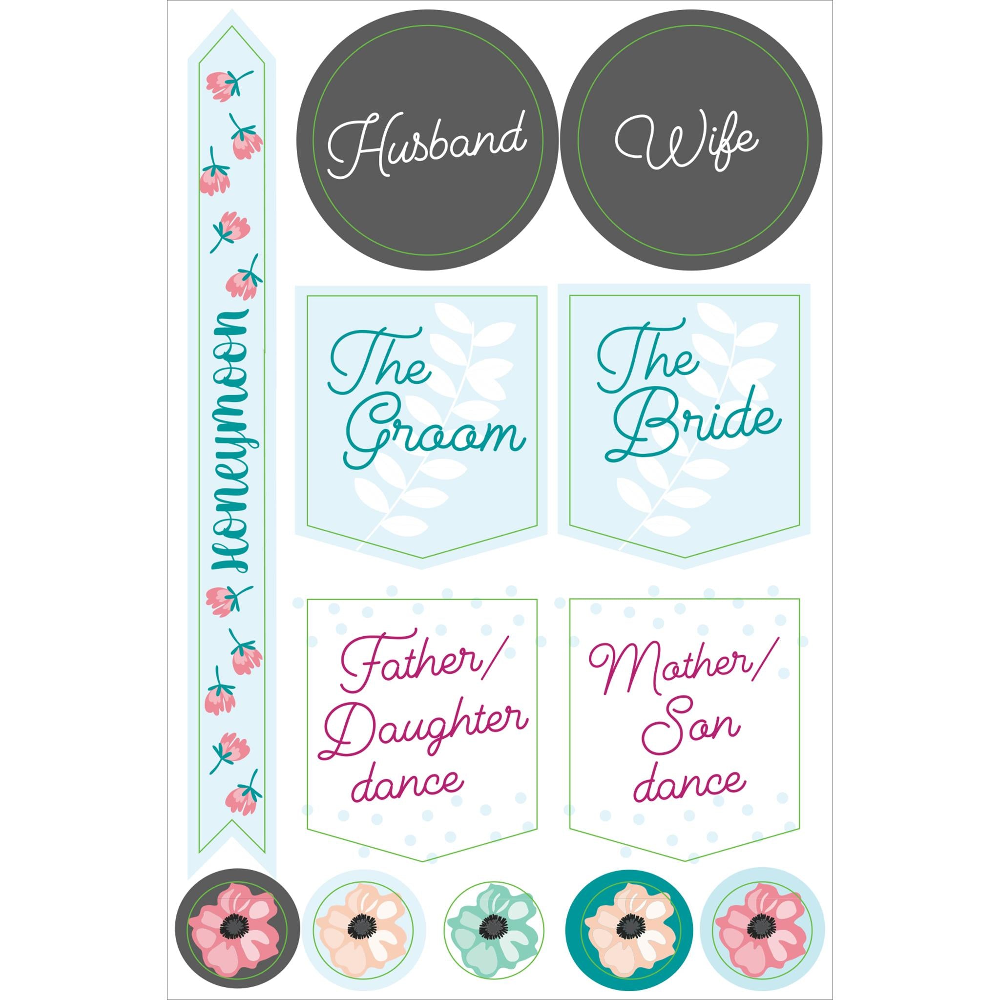 Autocollants pour organisateur de mariage