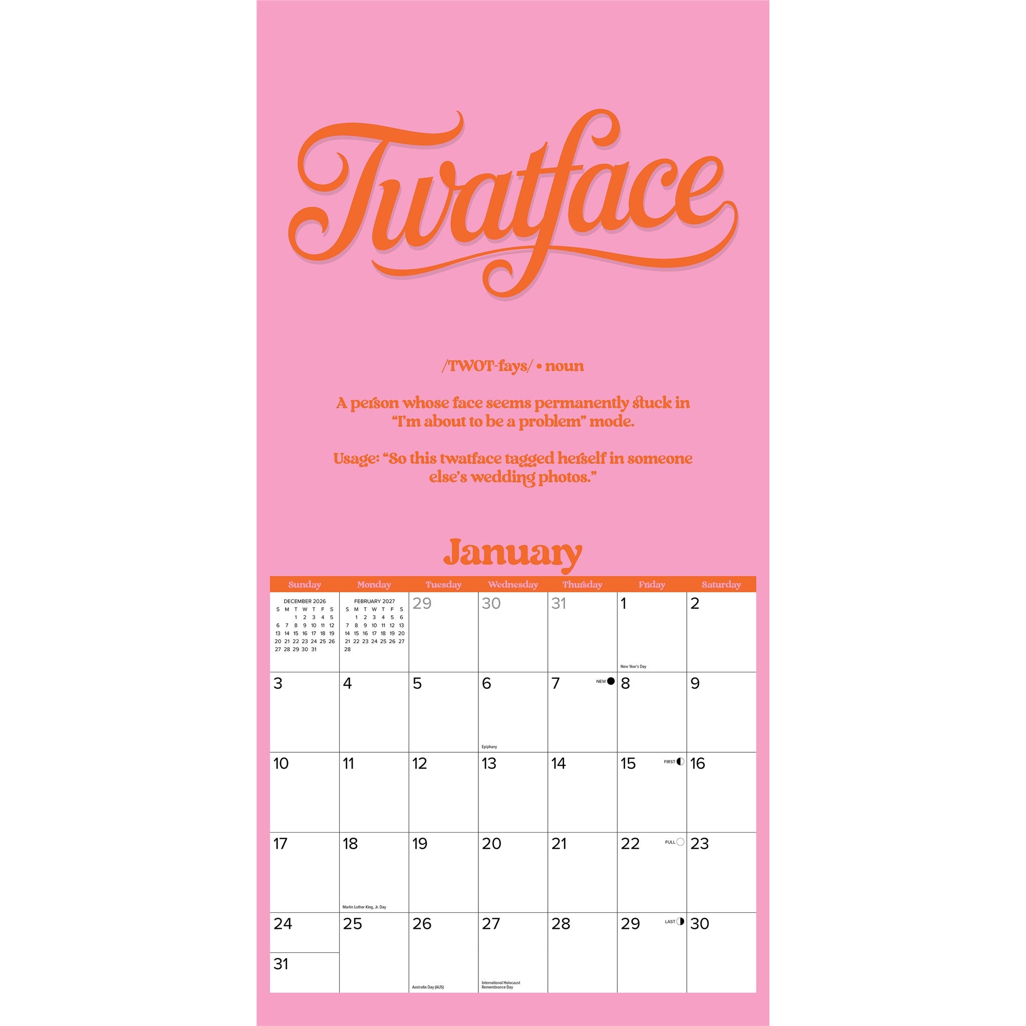 Creative Profanity 2027 Wall Calendar