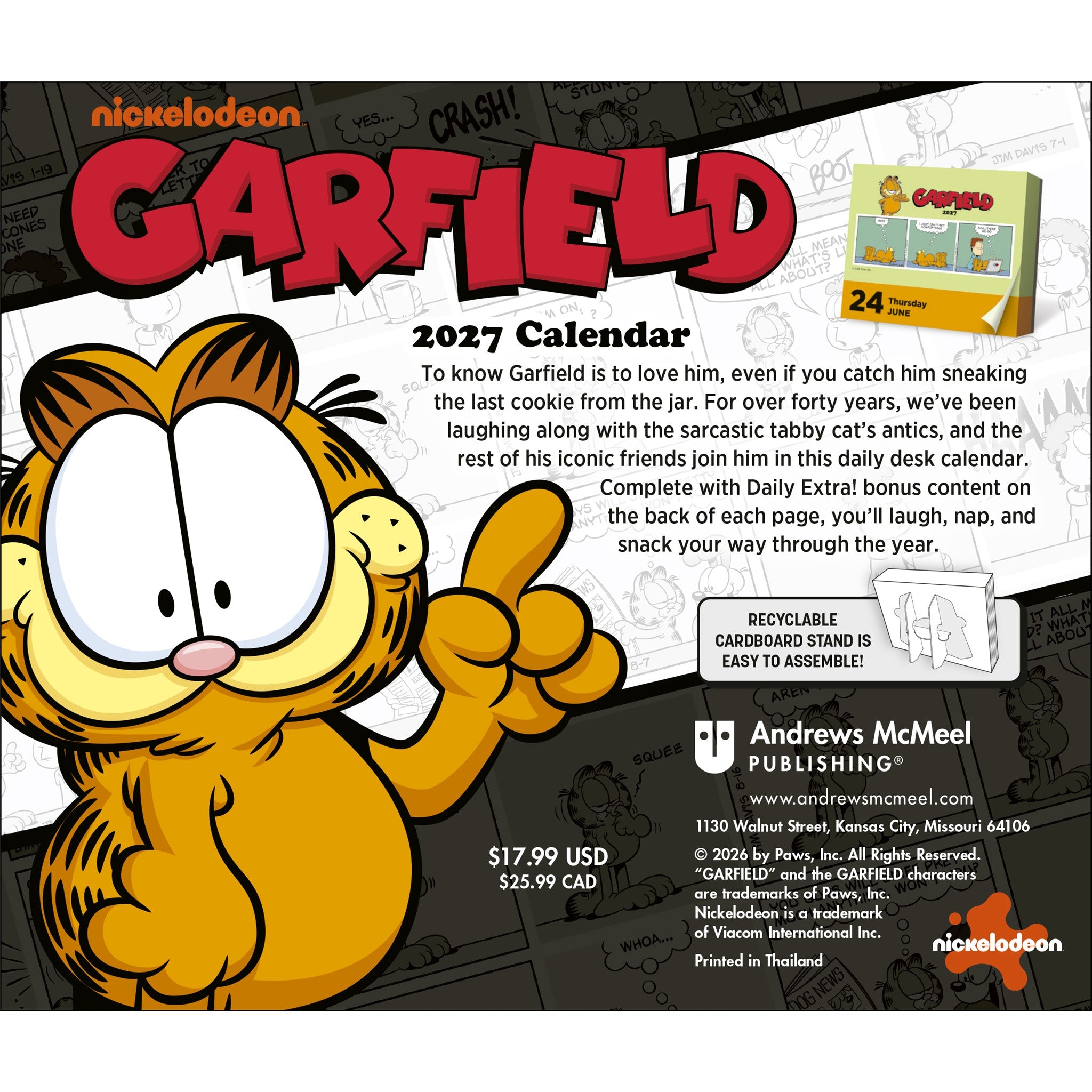 Garfield 2027 Box Calendar