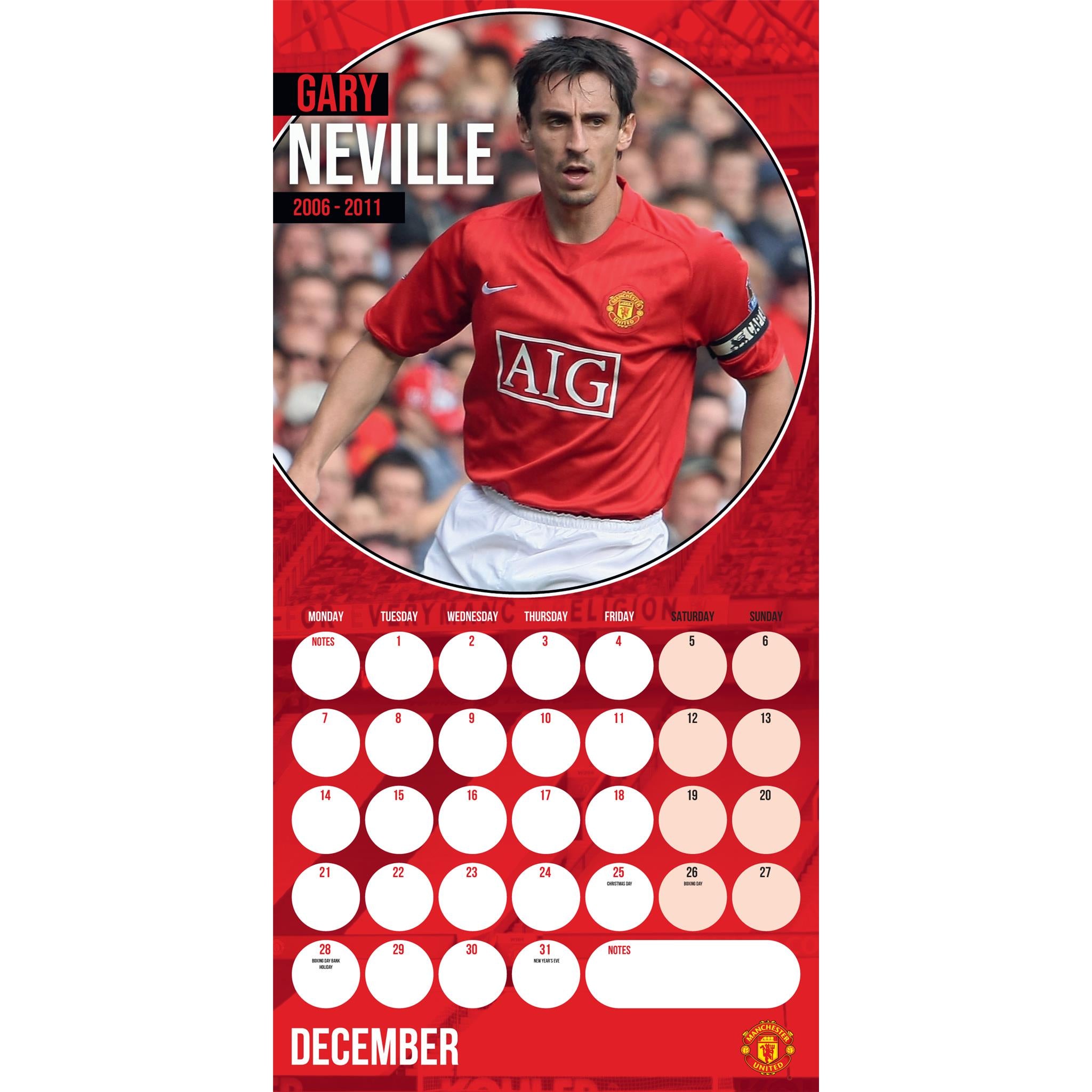 Manchester United 2026 Wall Calendar