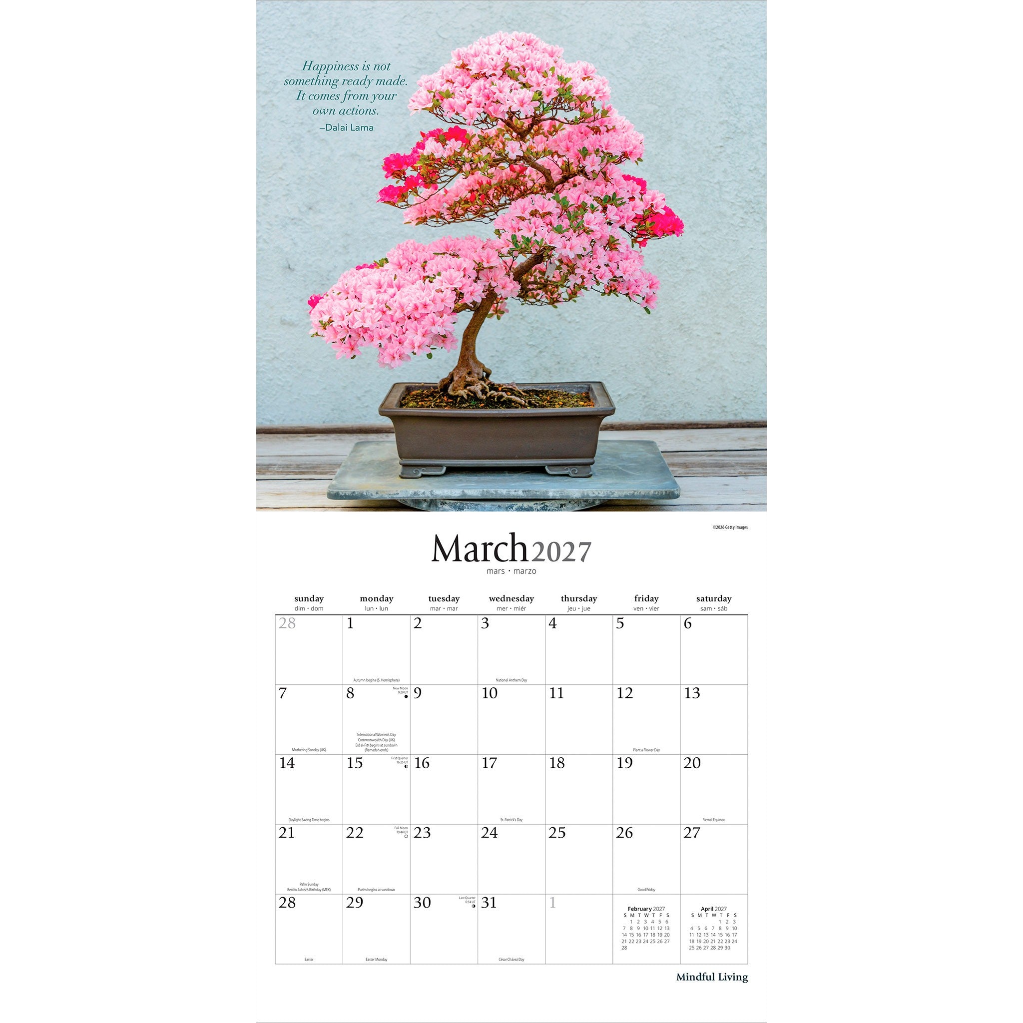 Mindful Living 2027 Wall Calendar