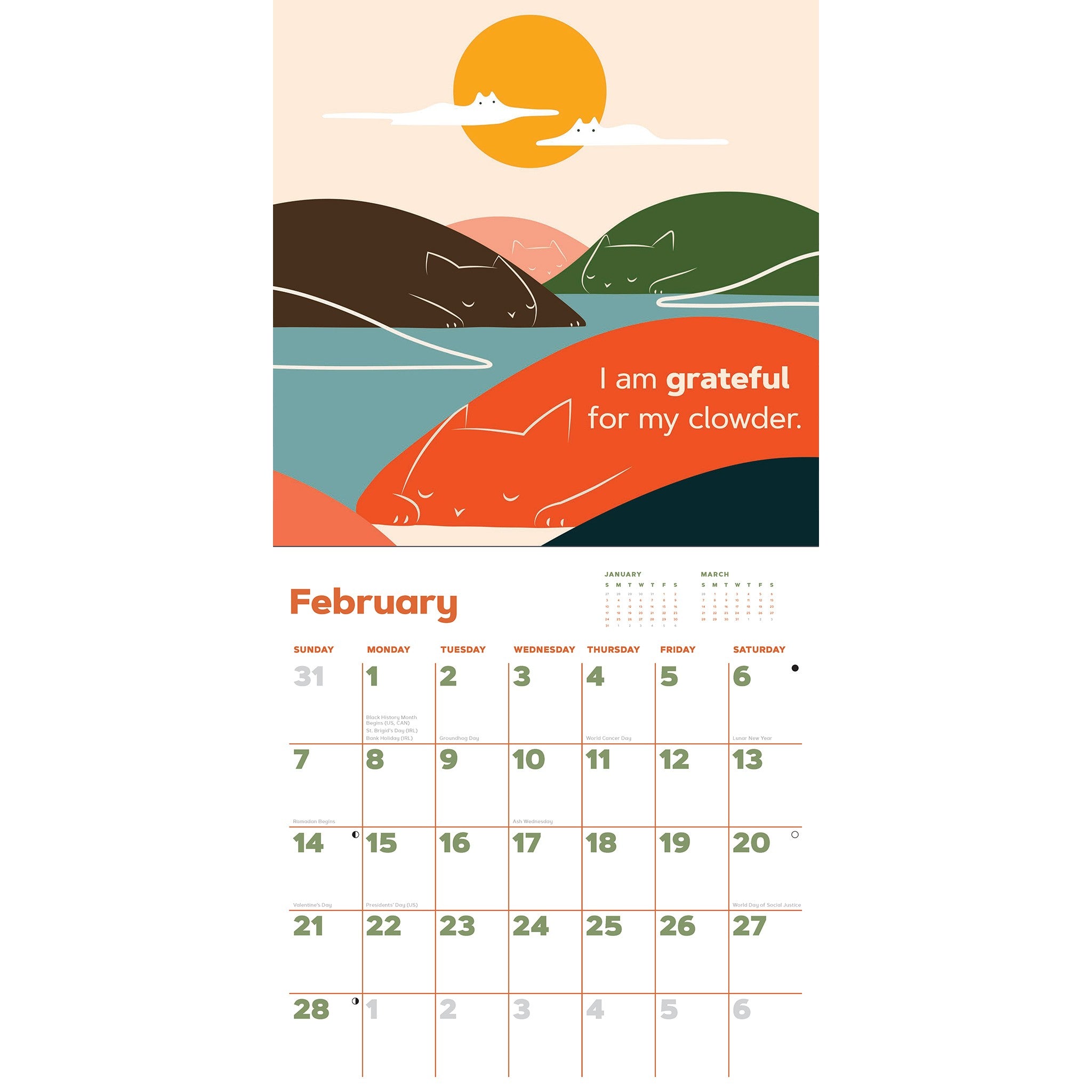 Catffirmations 2027 Wall Calendar - Online Only