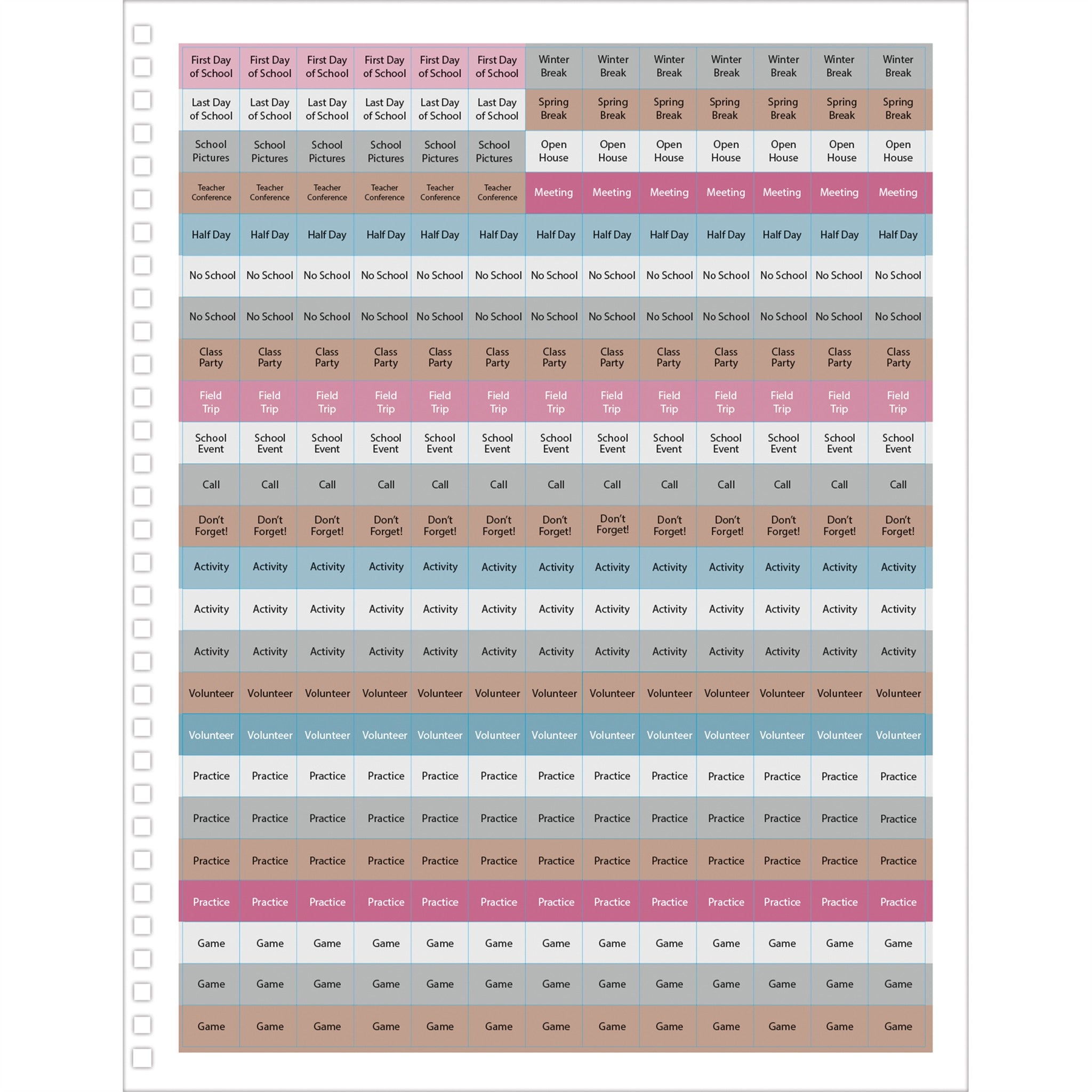 Calendrier mural "Aquarelle merveilleuse" 2026-2027