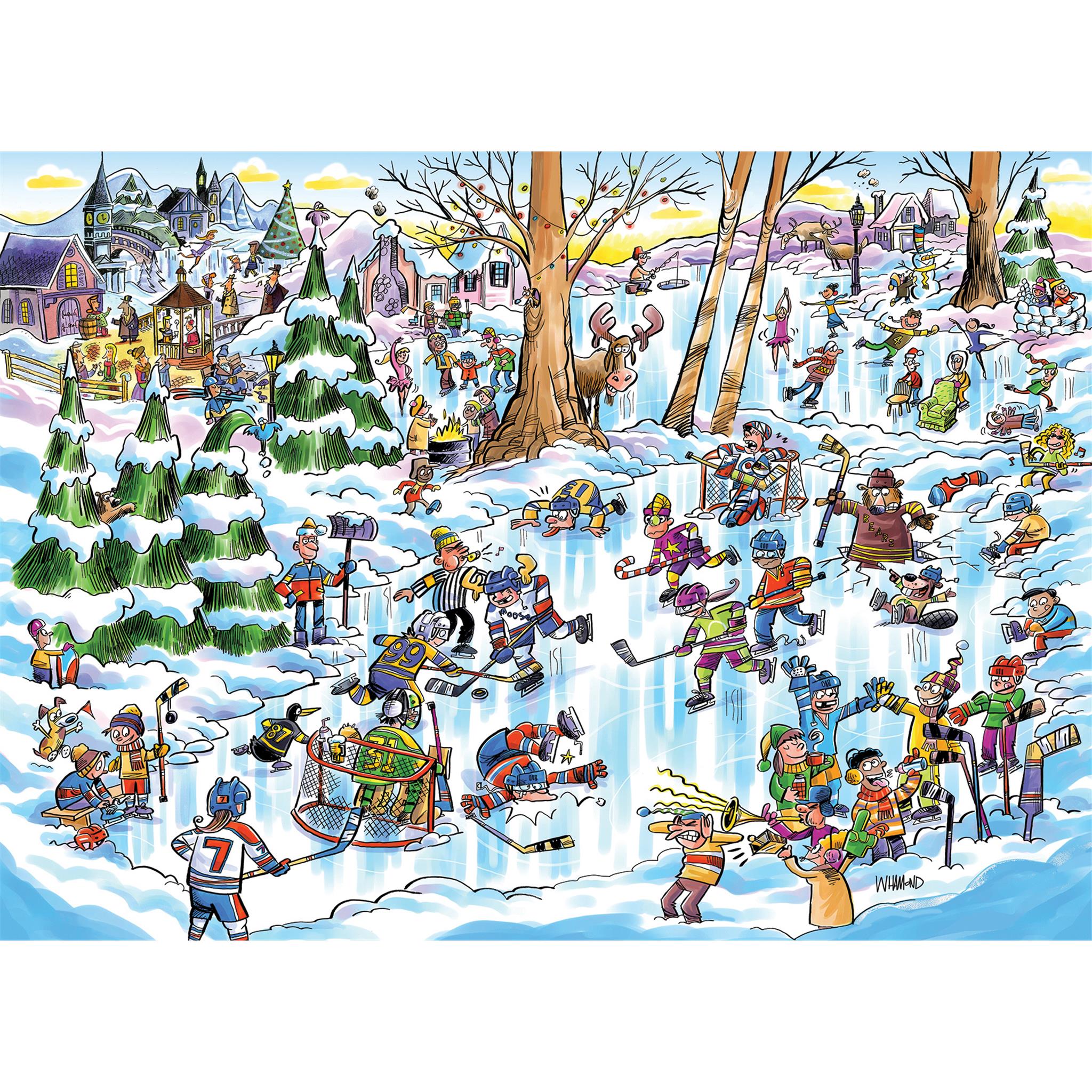 Puzzle de 350 pièces Hockey Town Cobble Hill