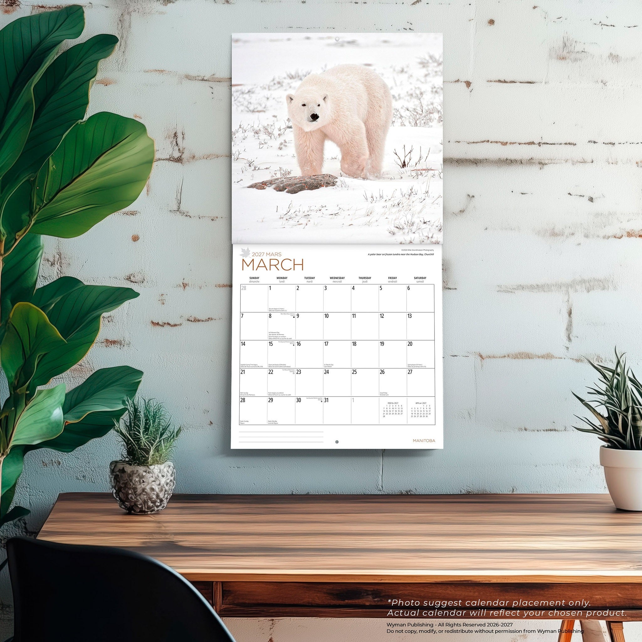 Manitoba 2027 Wall Calendar