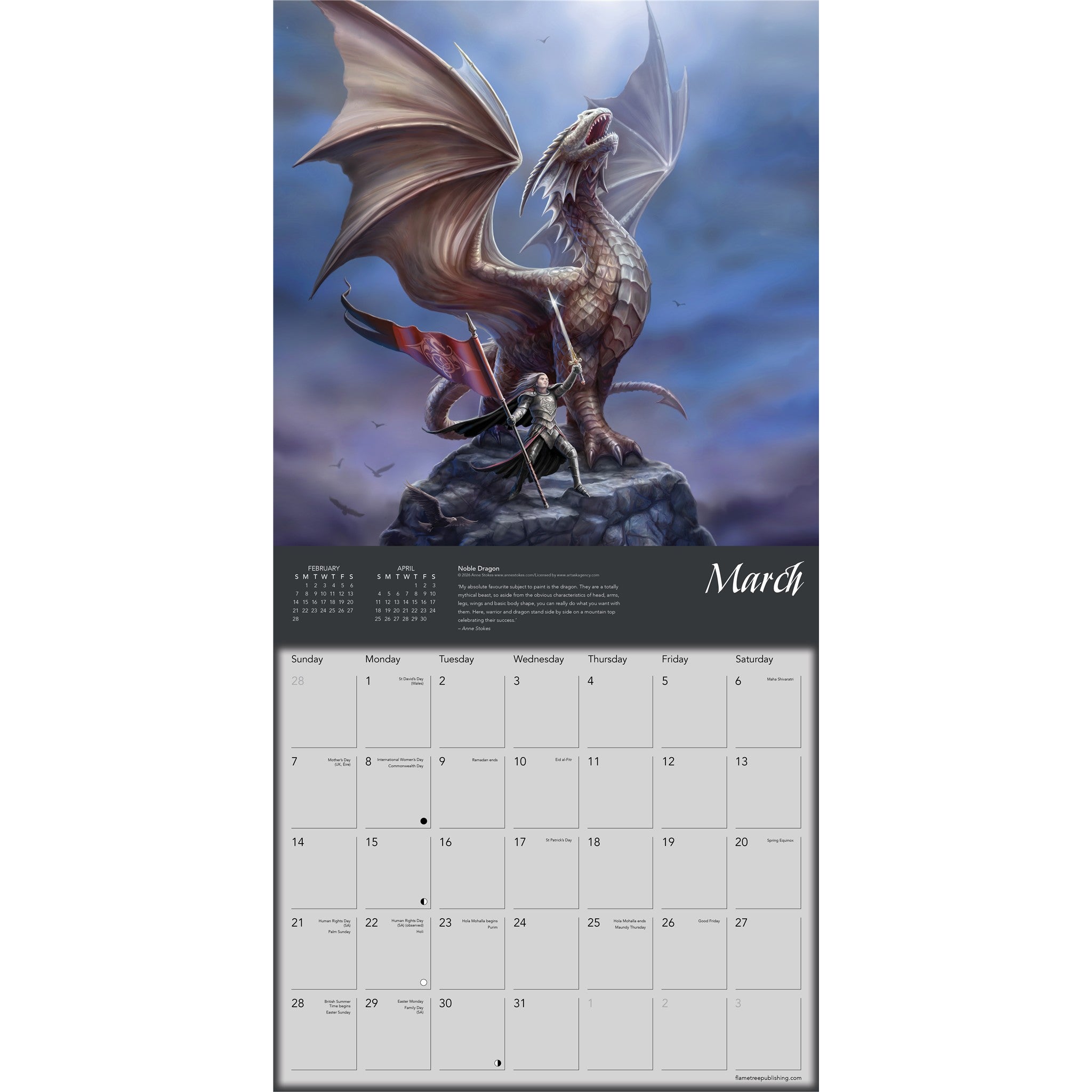 Dragons by Anne Stokes 2027 Wall Calendar - Online Only