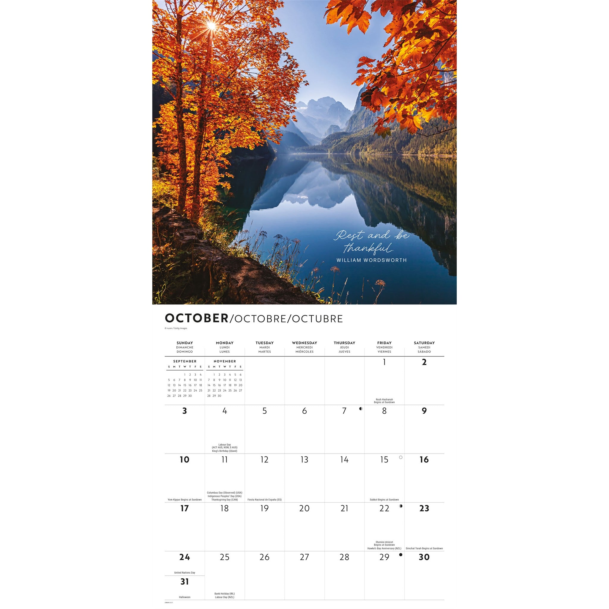 Tranquility 2027 Wall Calendar