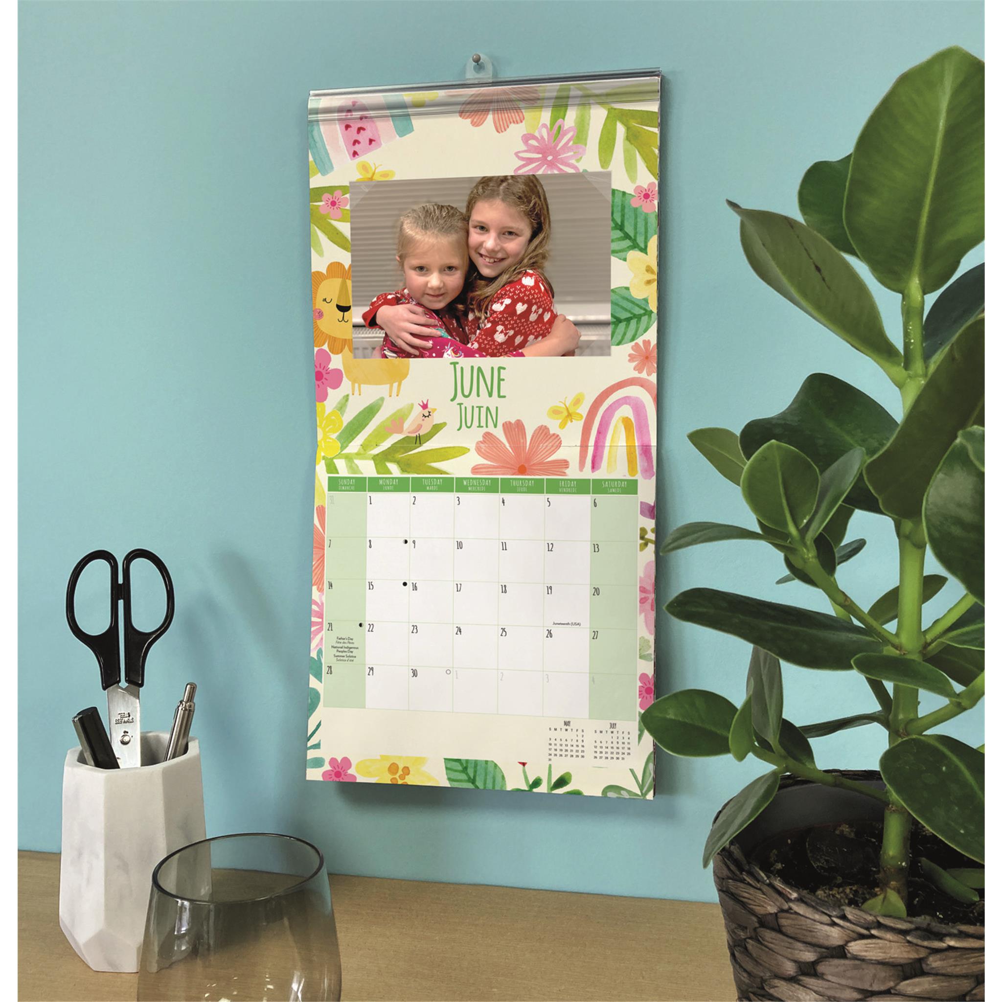 Calendrier photo magnétique miniature 2026 de mes petits-enfants