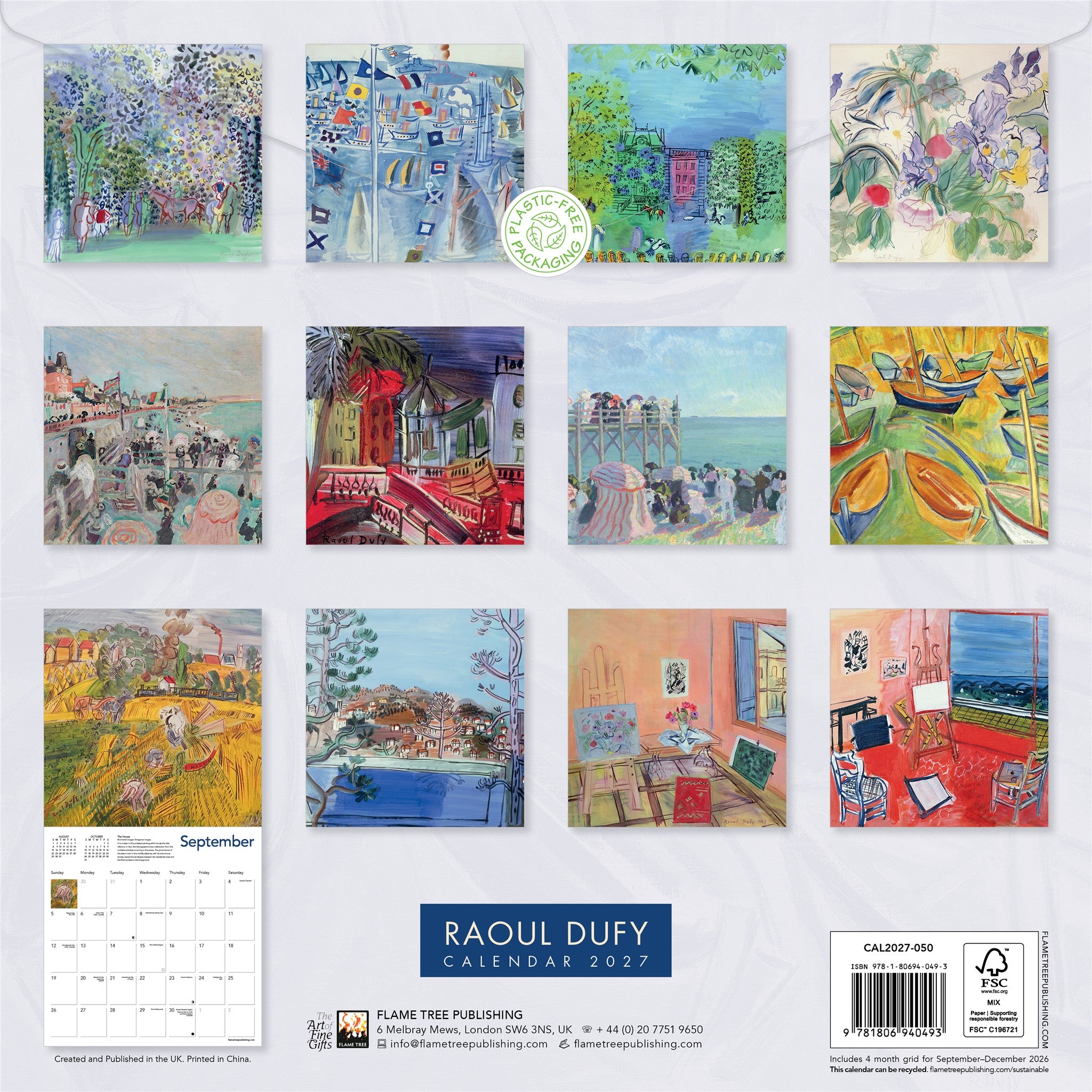 Raoul Dufy 2027 Wall Calendar - Online Only