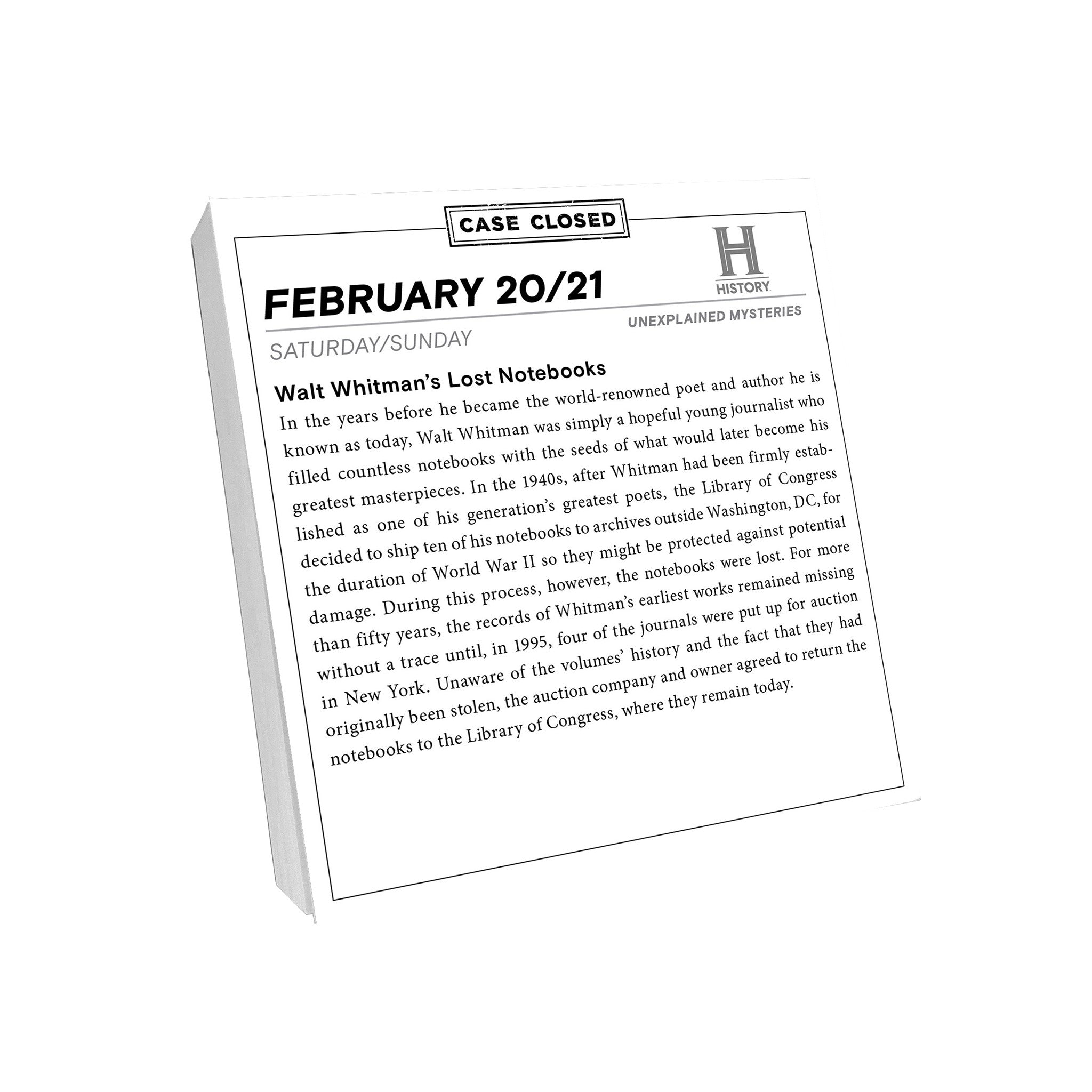 Unexplained Mysteries 2027 Box Calendar