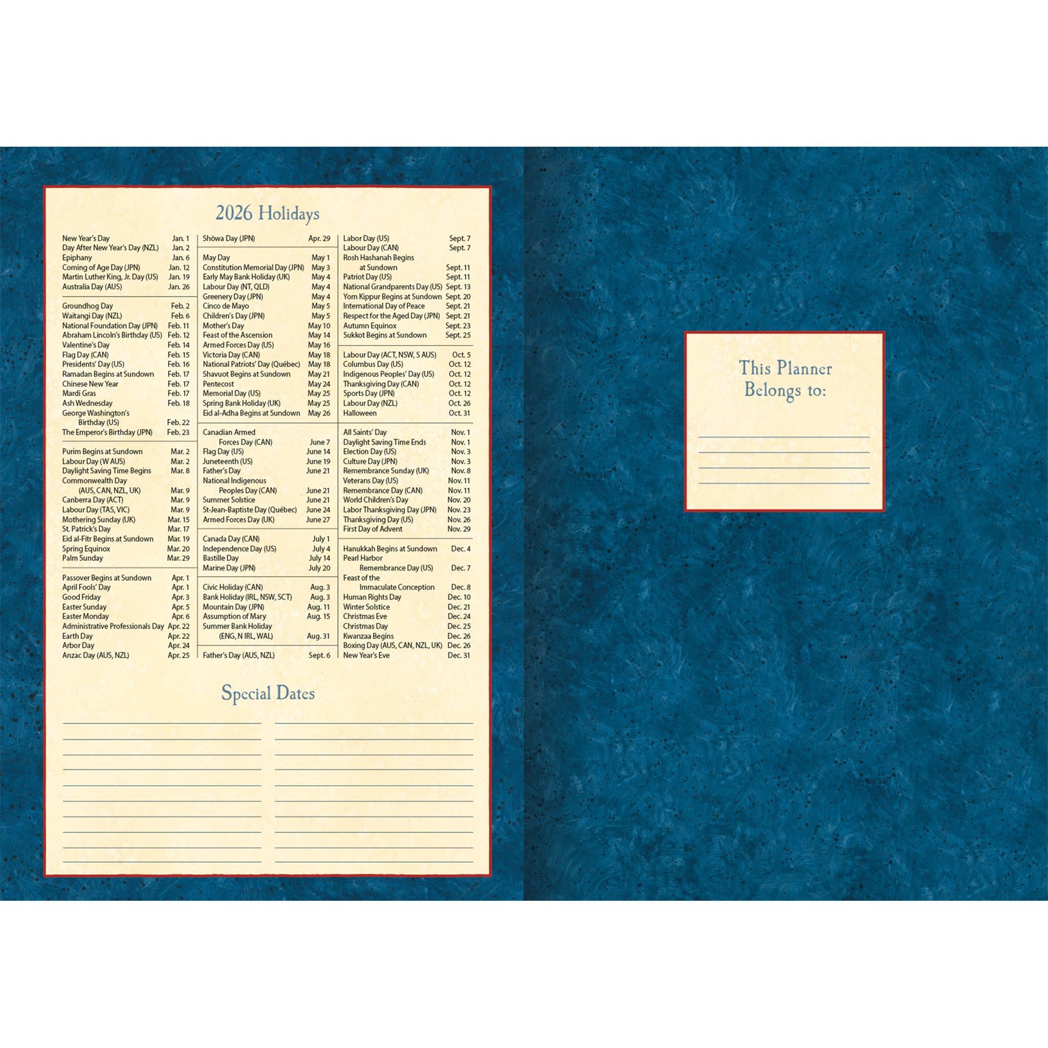 Agenda de poche mensuel Heart And Home 2026