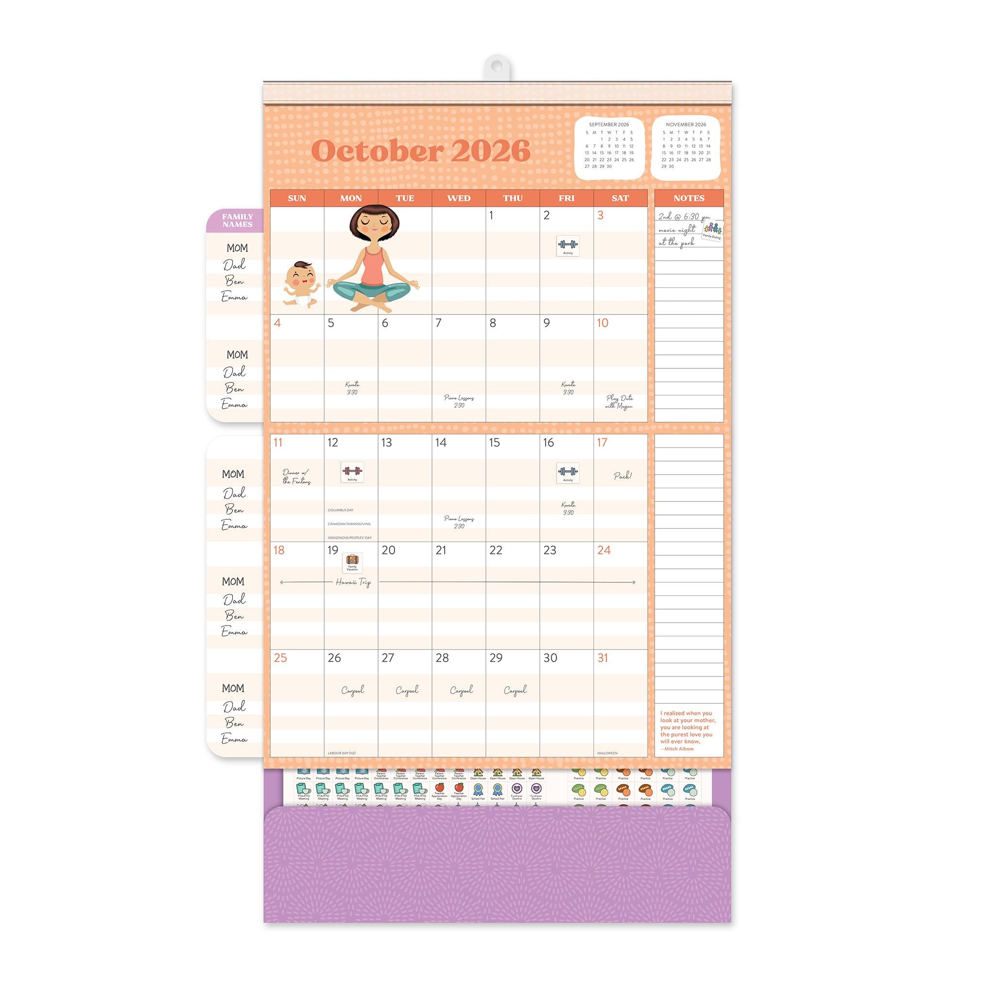 Mom Do It All 2025-2026 Wall Calendar