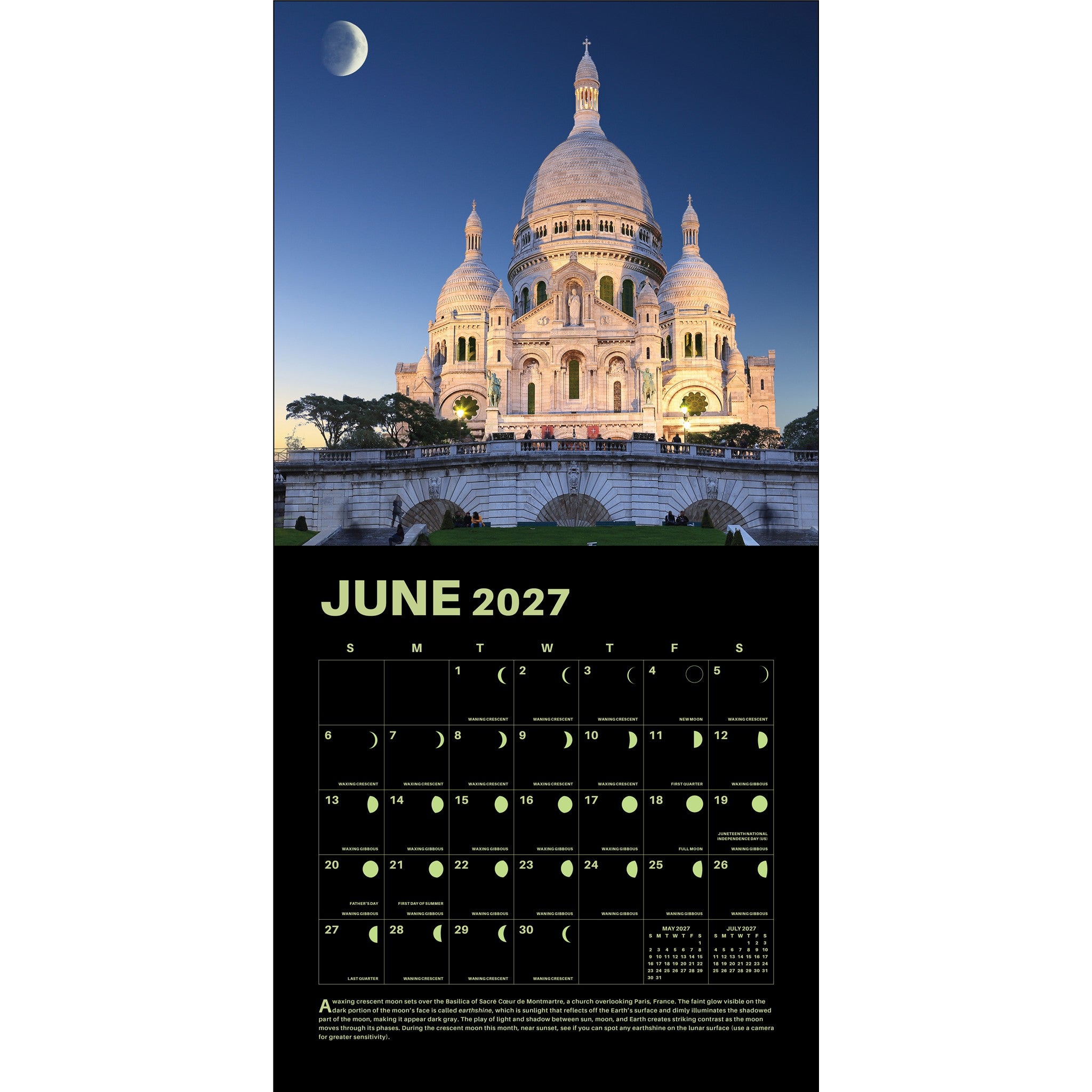 Calendrier mural Lunaire 2027