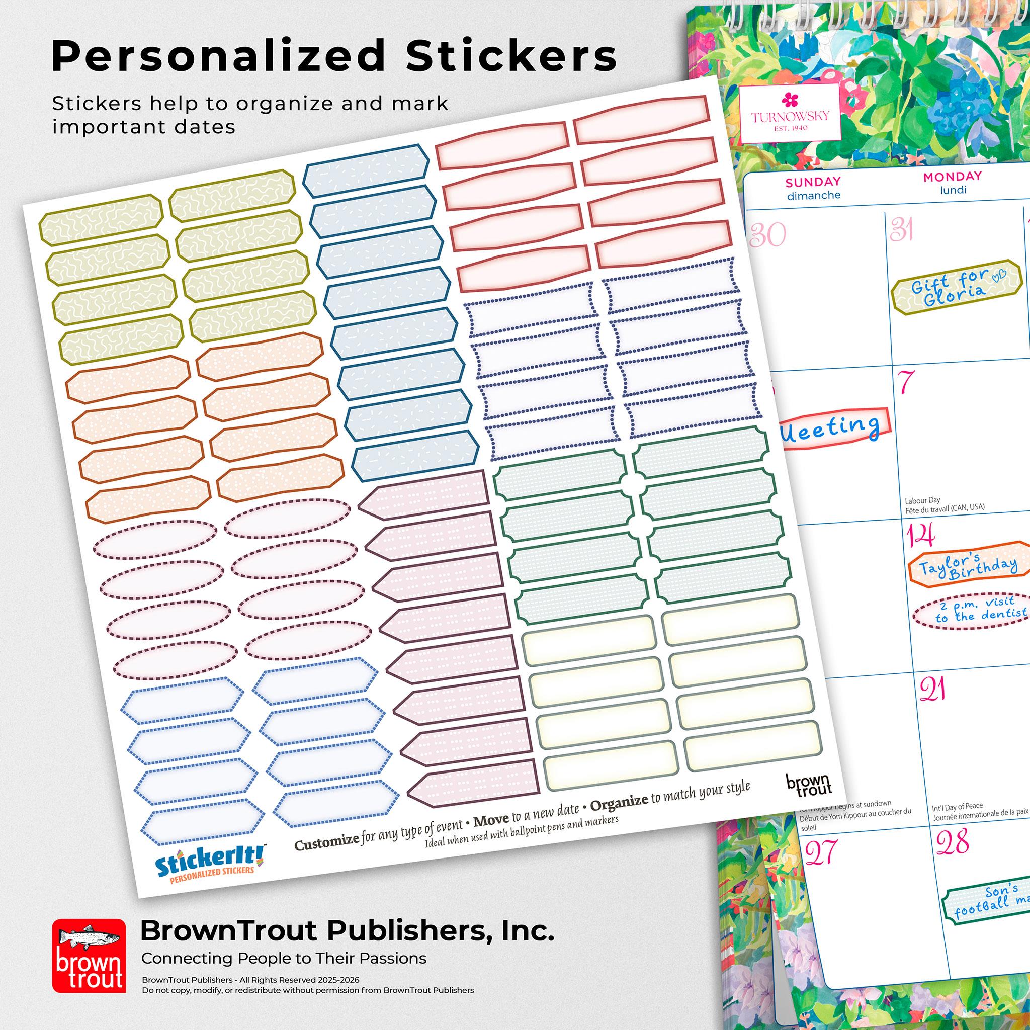 Calendrier mural bilingue Turnowsky House 2026