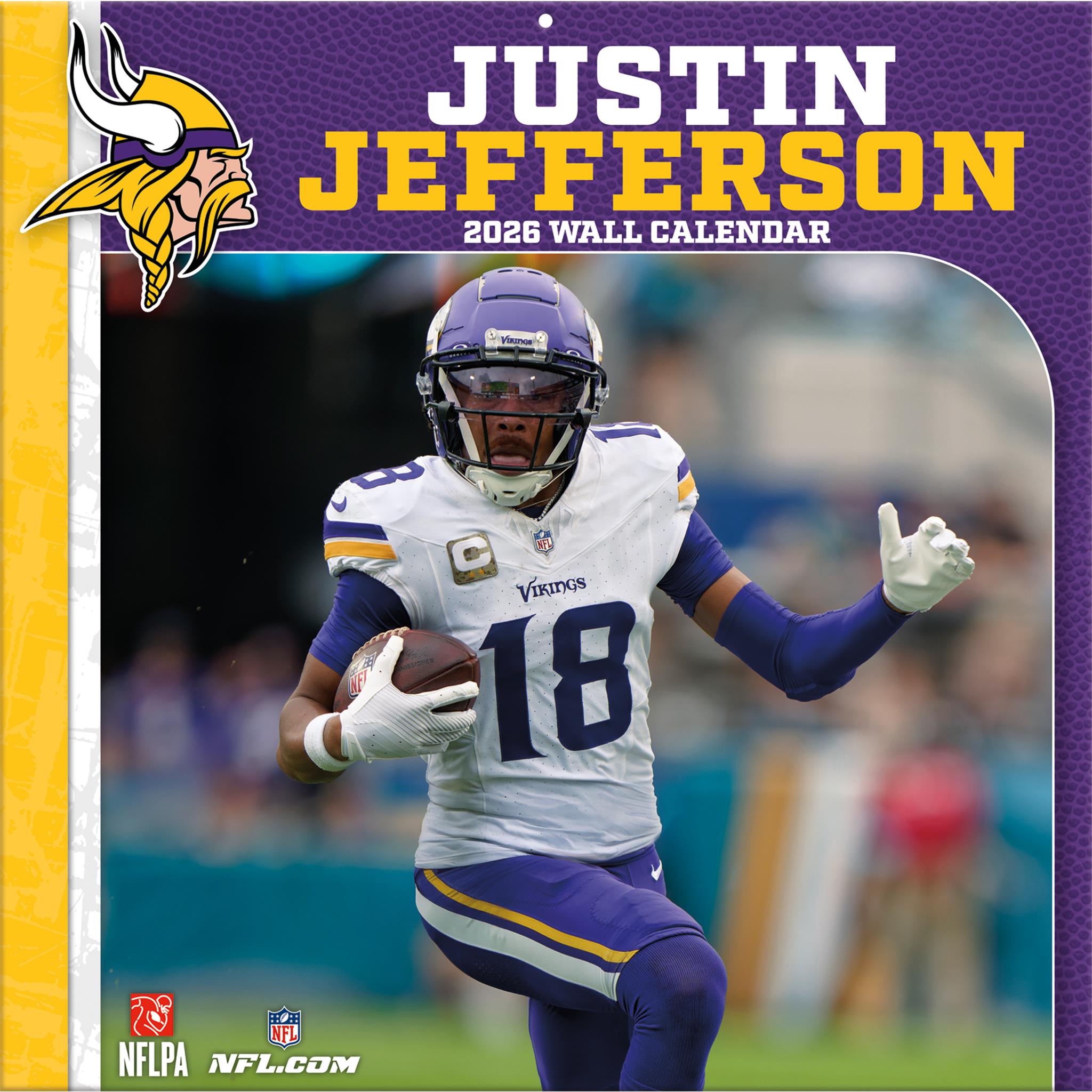 Calendrier mural NFL Justin Jefferson Minnesota Vikings 2026