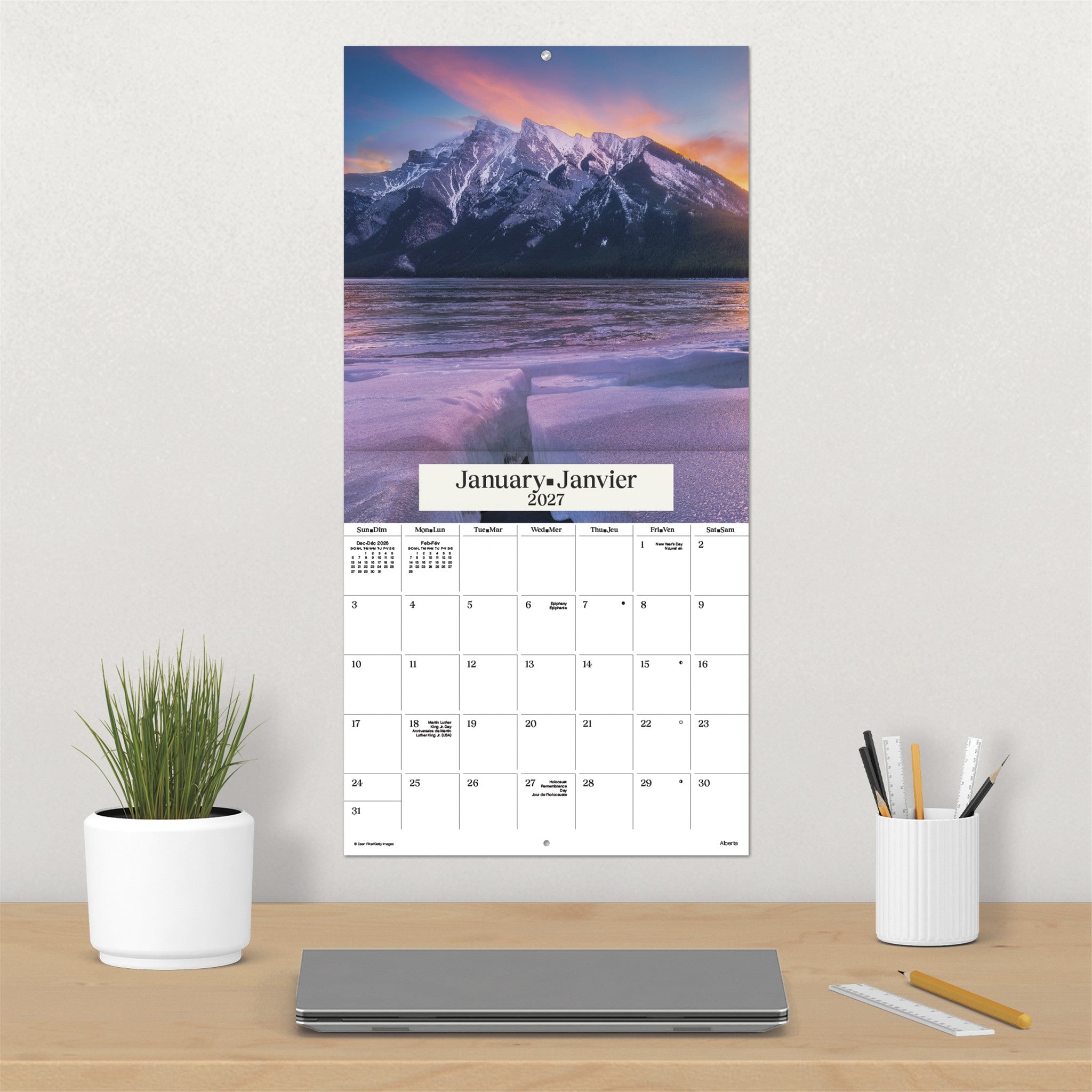 Canadian Landscapes / Paysages du Canada 2027 Wall Calendar - Online Only