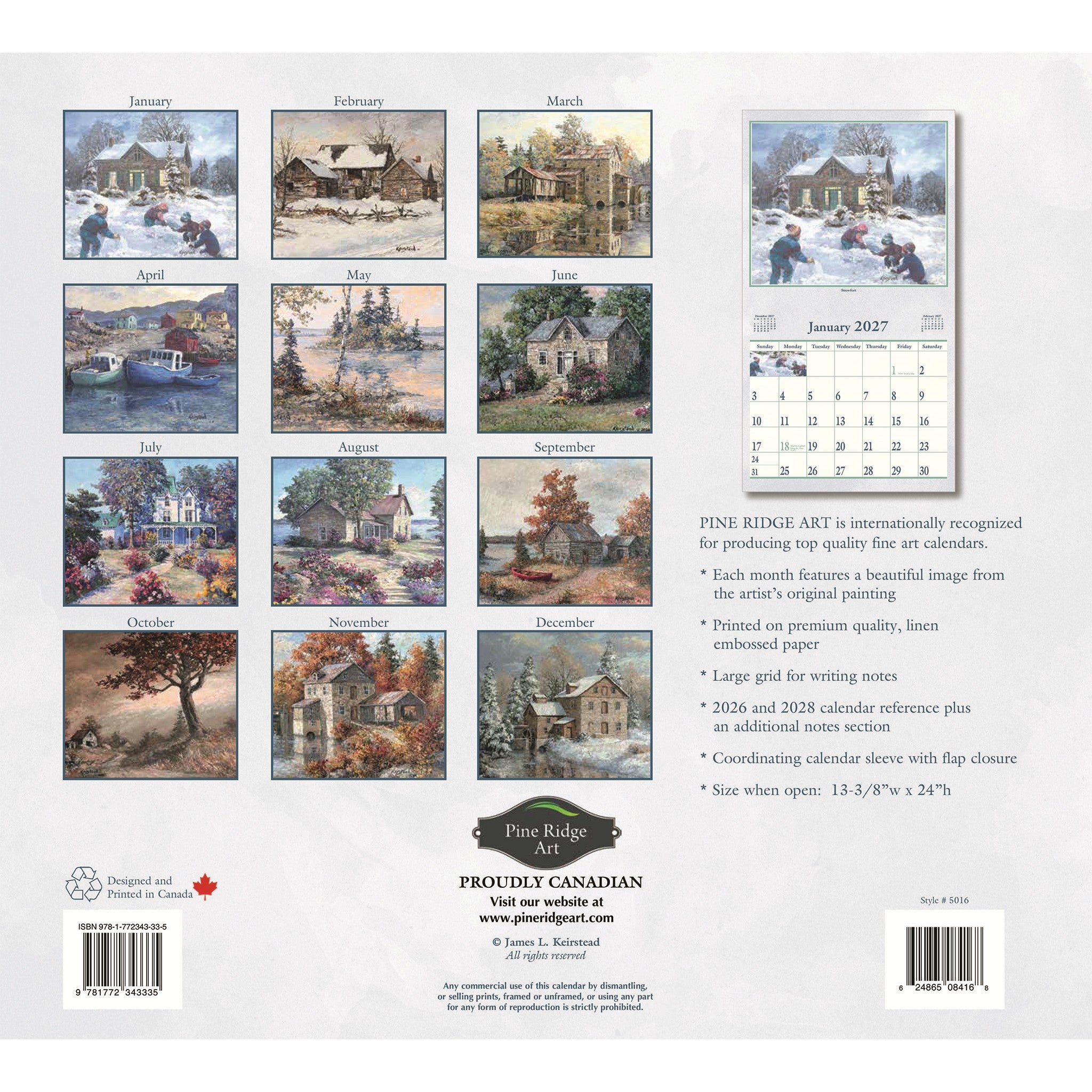 Homestead 2027 Wall Calendar