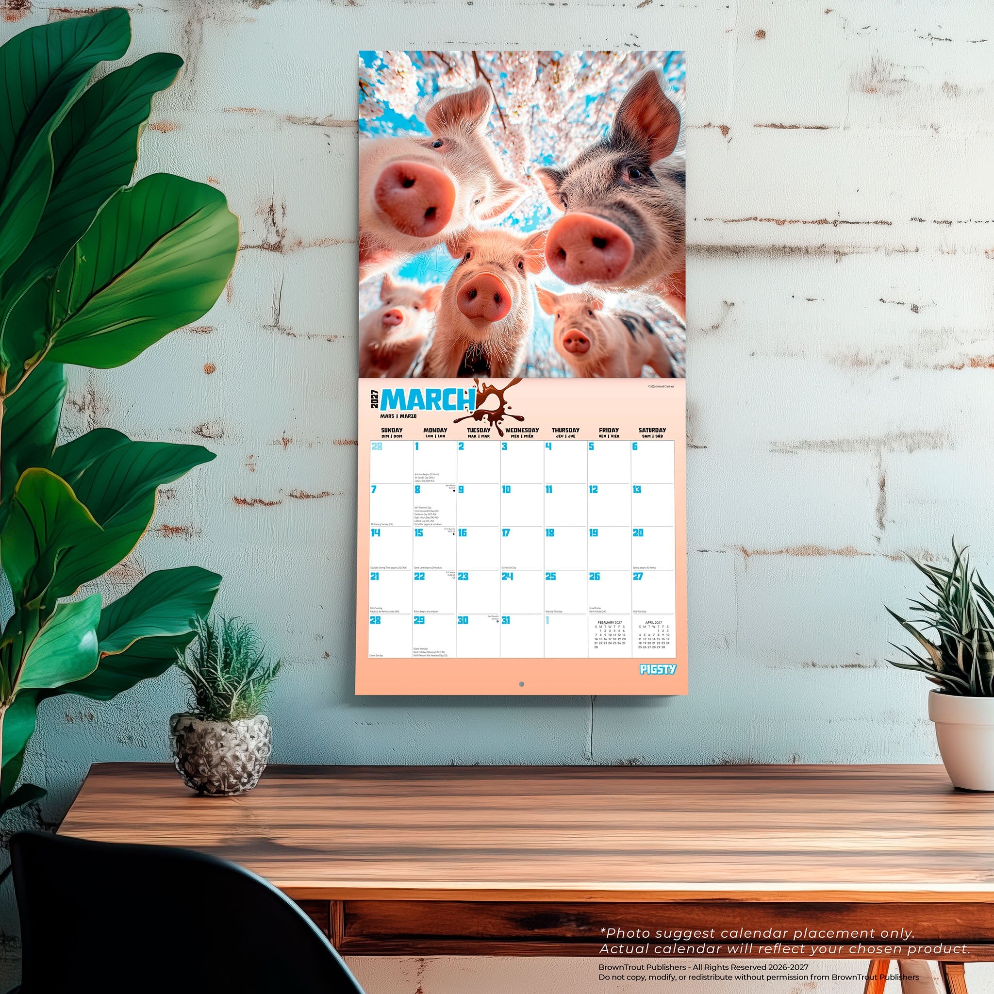 Pigsty 2027 Wall Calendar - Online Only