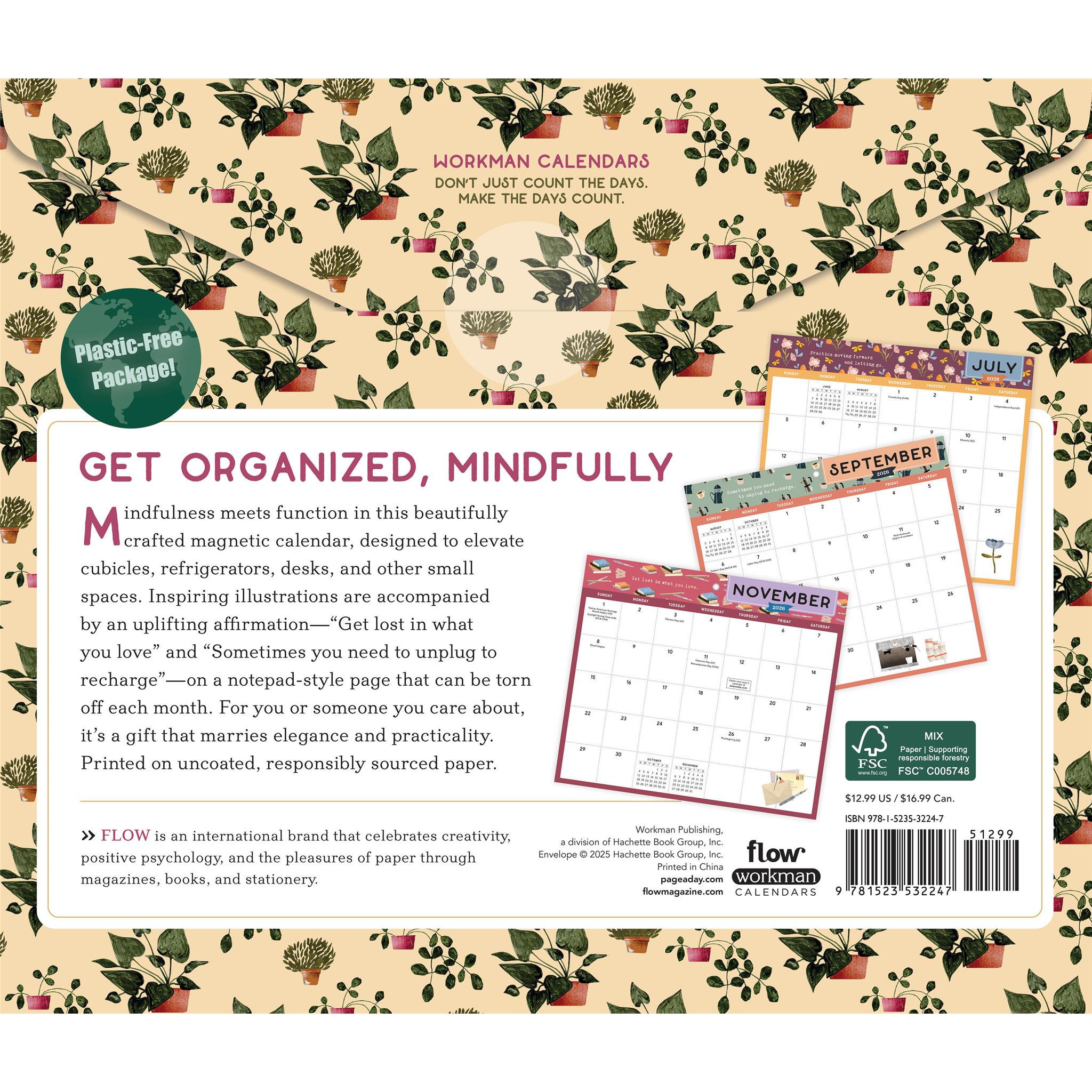 Calendrier magnétique miniature 2026 « Laissez-vous porter par le courant » - Disponible uniquement en ligne