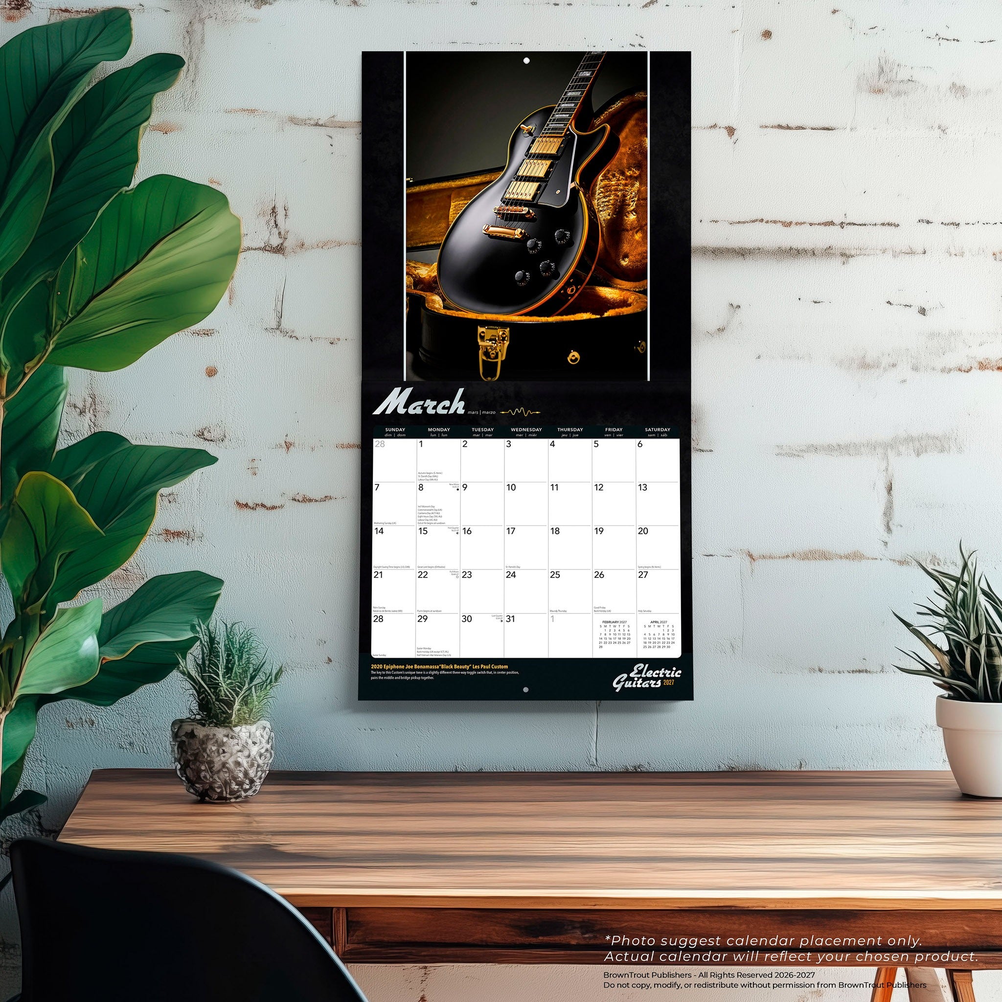 Electric Guitars 2027 Wall Calendar