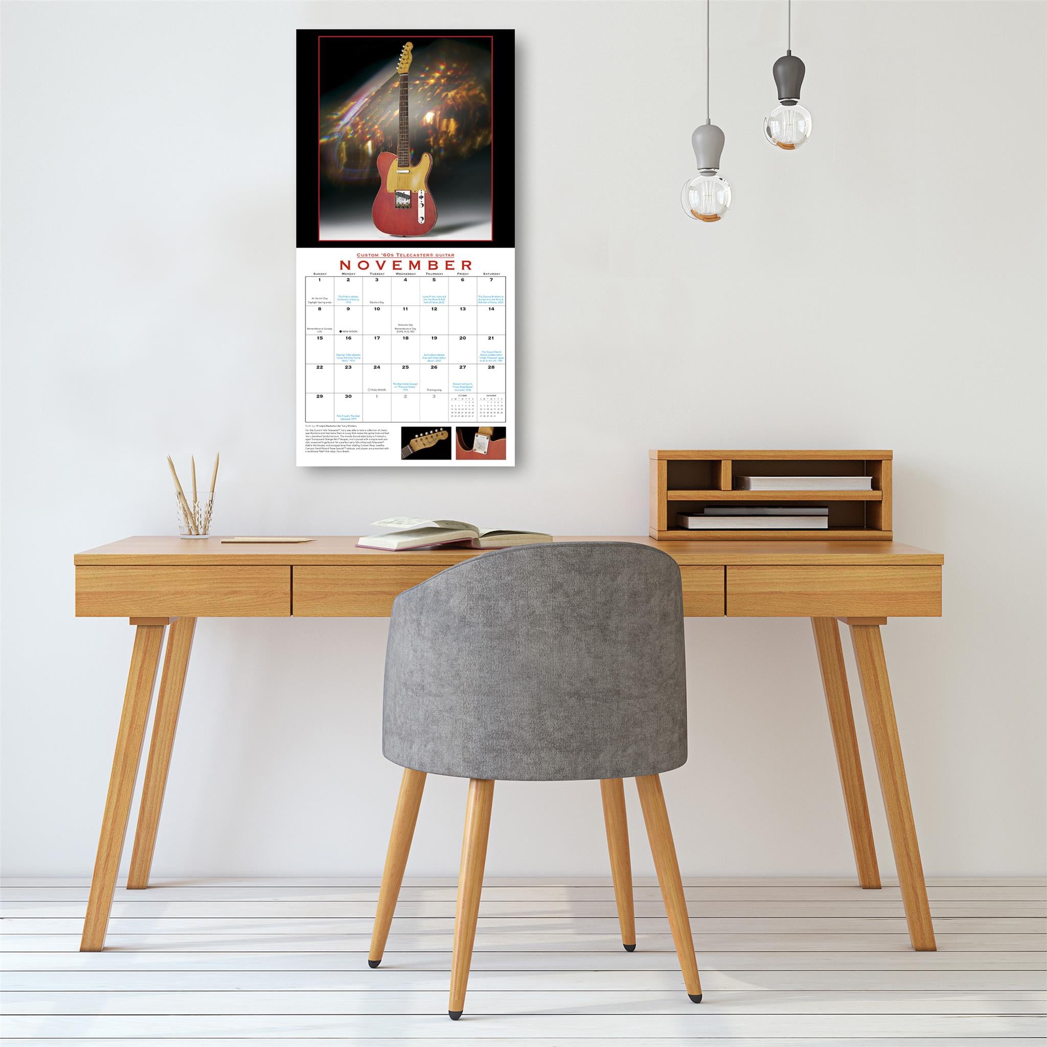 Fender Guitars Custom Shop 2026 Wall Calendar