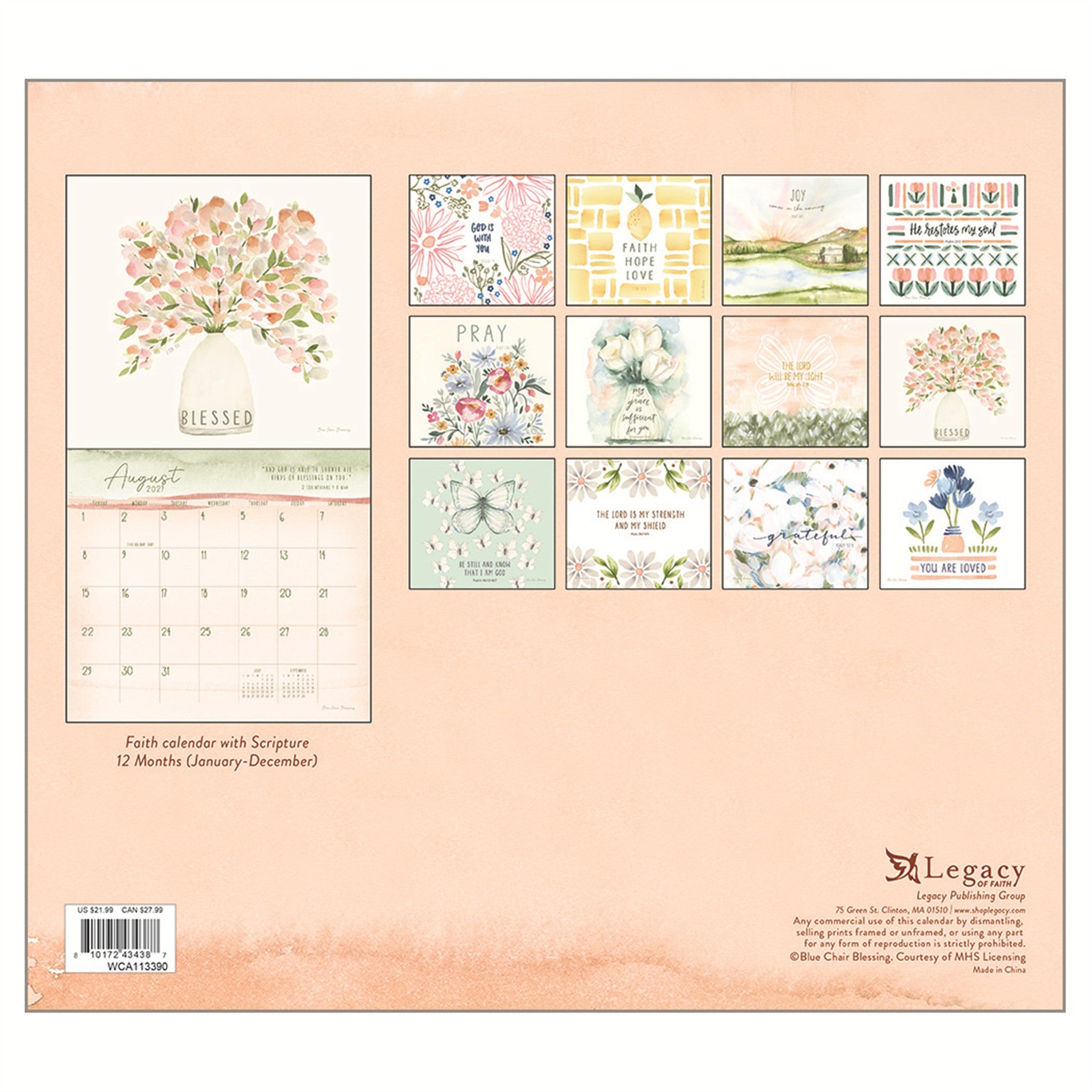 Calendrier mural Grace Upon Grace 2027 – En ligne seulement