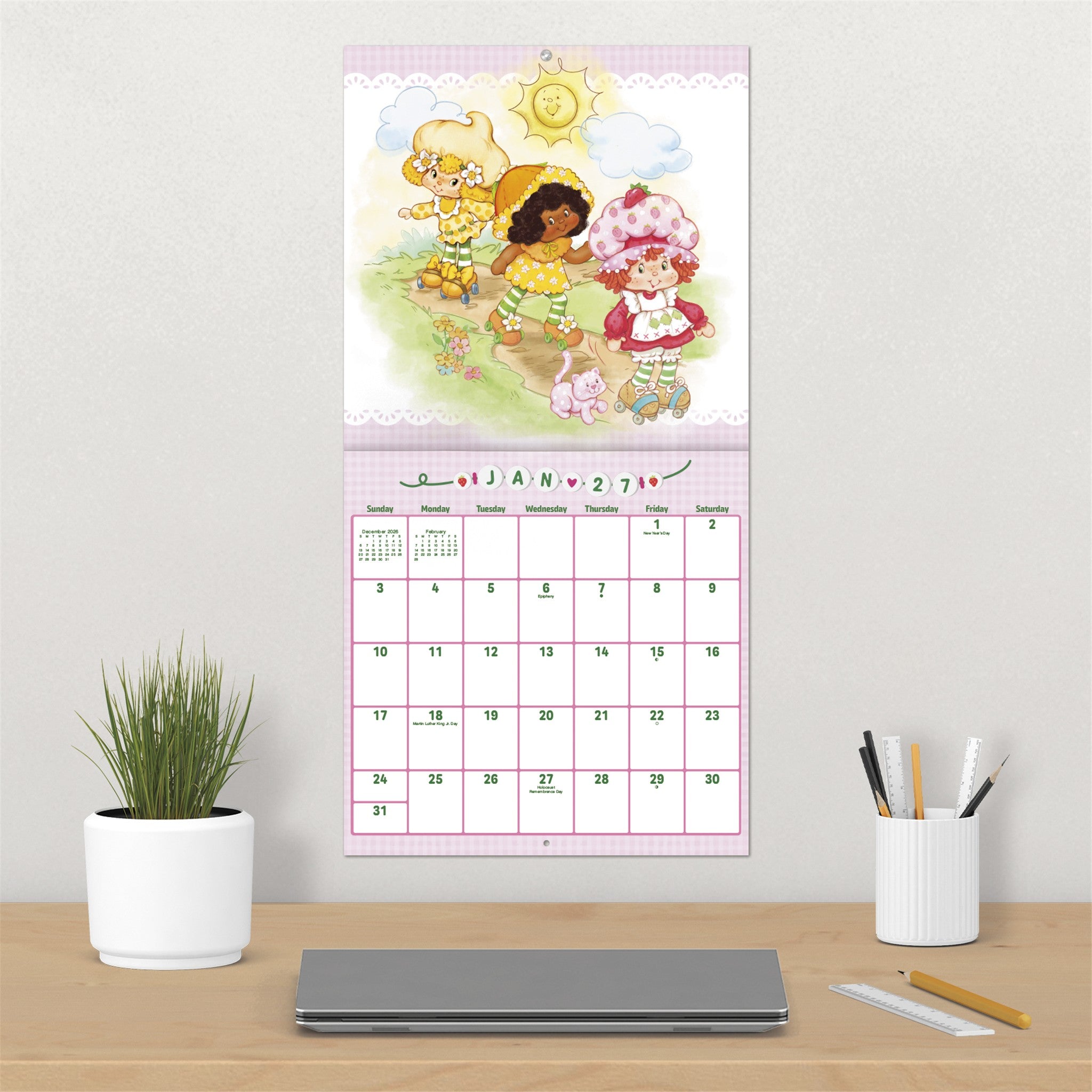 Strawberry Shortcake Exclusive with Decal 2027 Wall Calendar