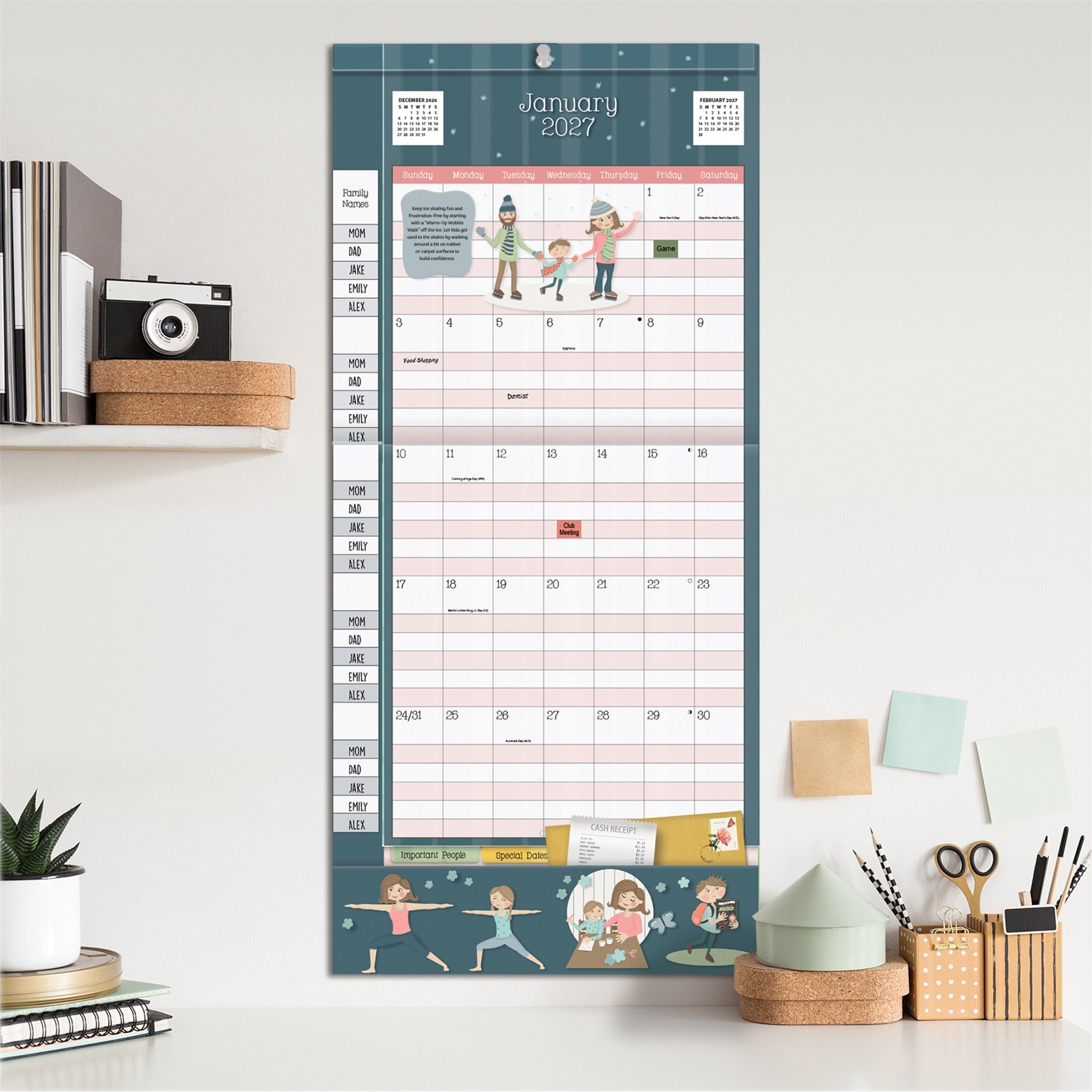 Calendrier mural Moms Plan-It 2027 – En ligne seulement