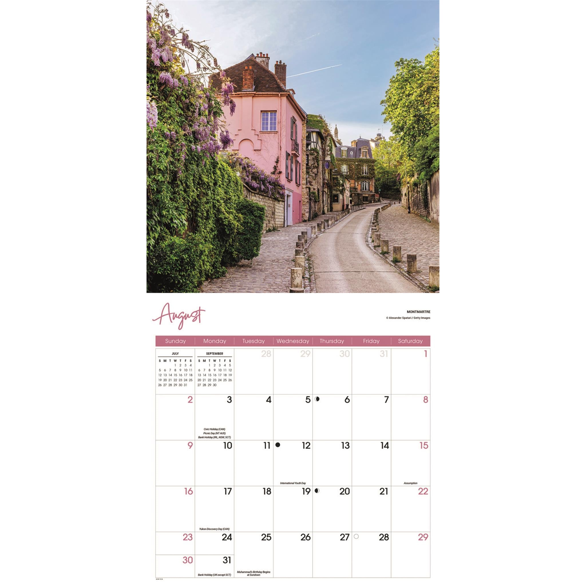 Paris 2026 Wall Calendar