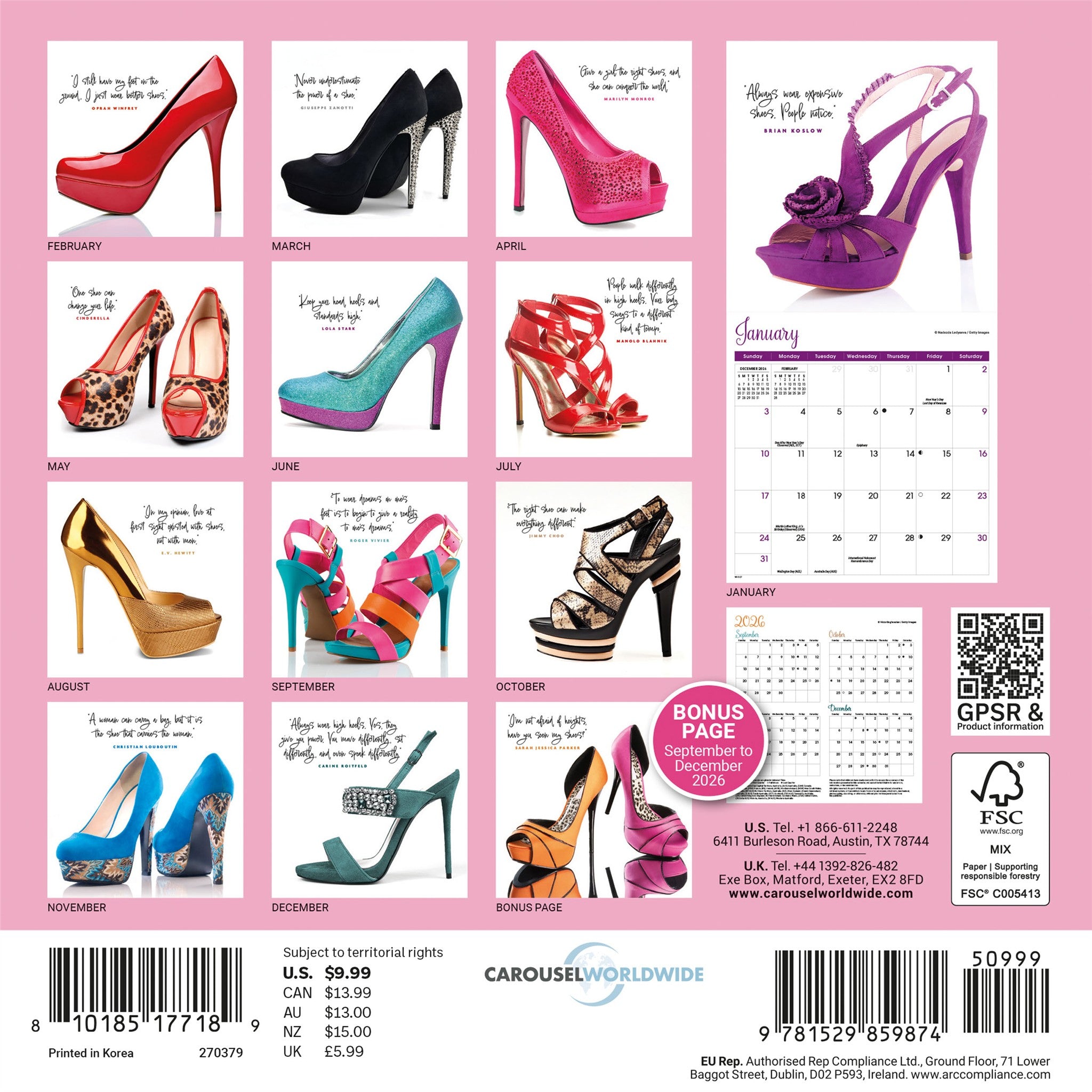 Chaussures Mini Calendrier 2027