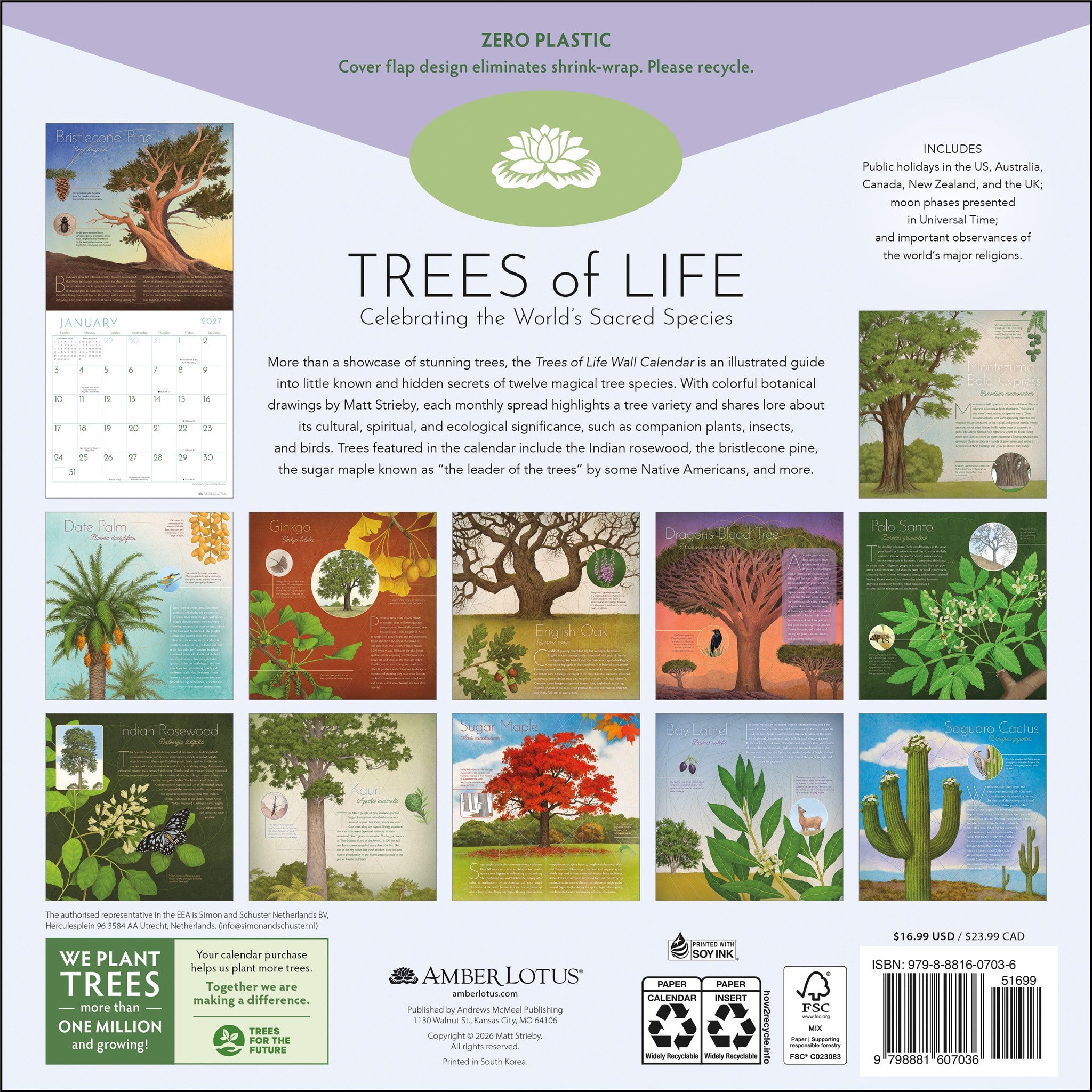 Trees of Life 2027 Wall Calendar - Online Only