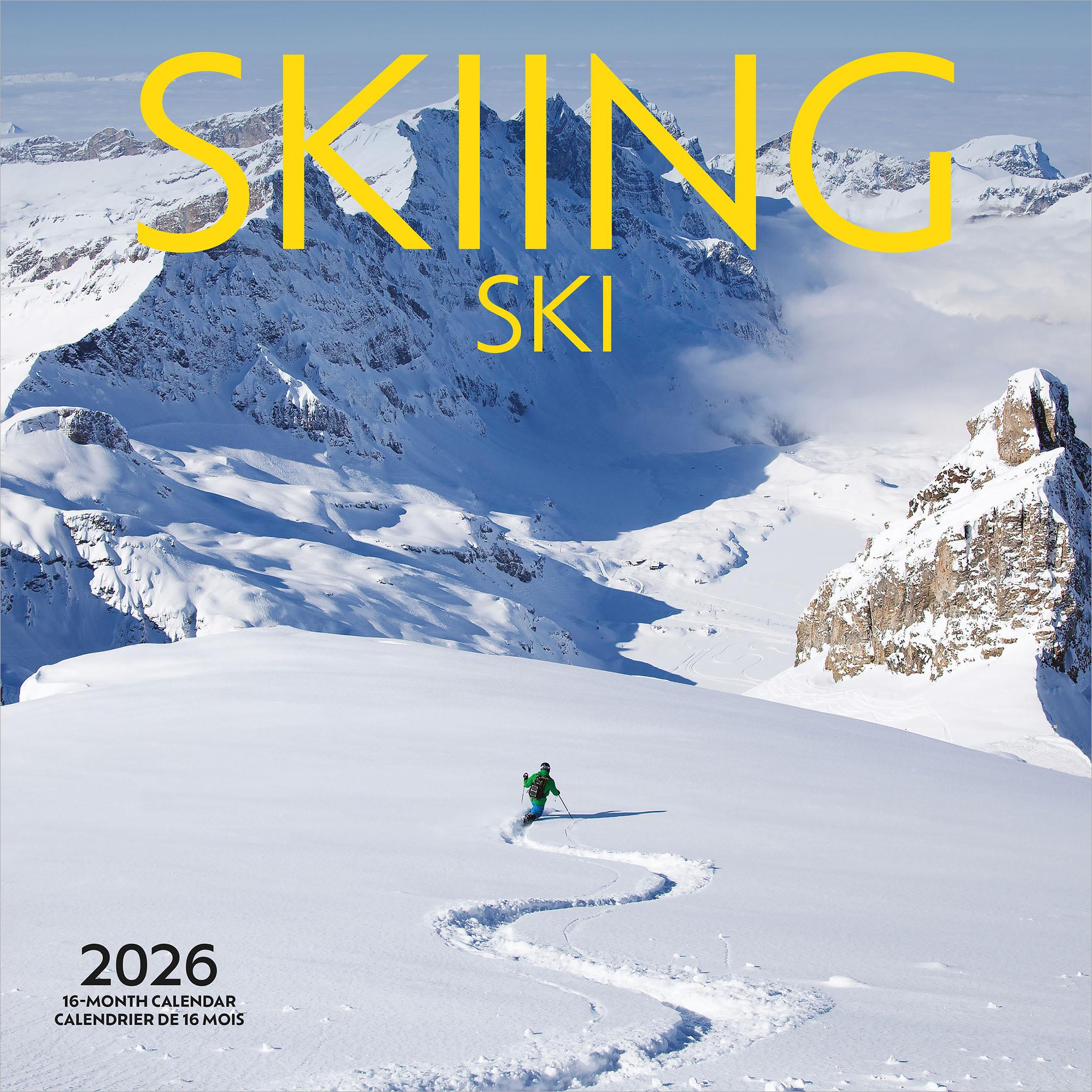 Calendrier mural de ski 2026