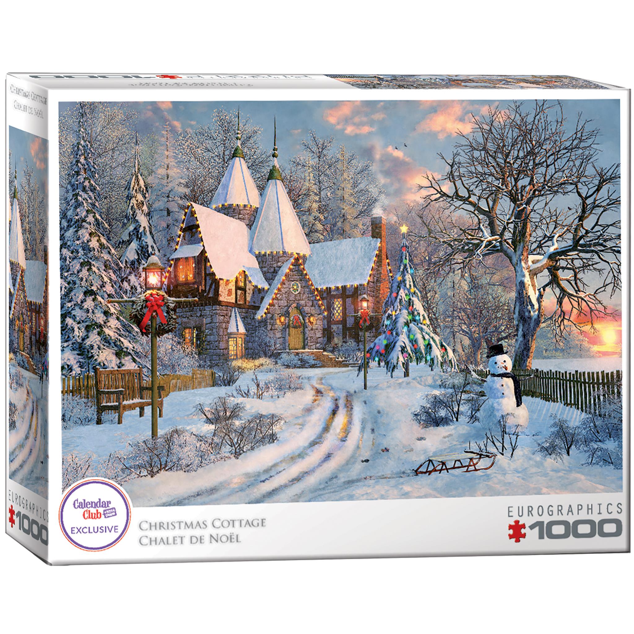 Puzzle exclusif de 1000 pièces représentant une maison de Noël