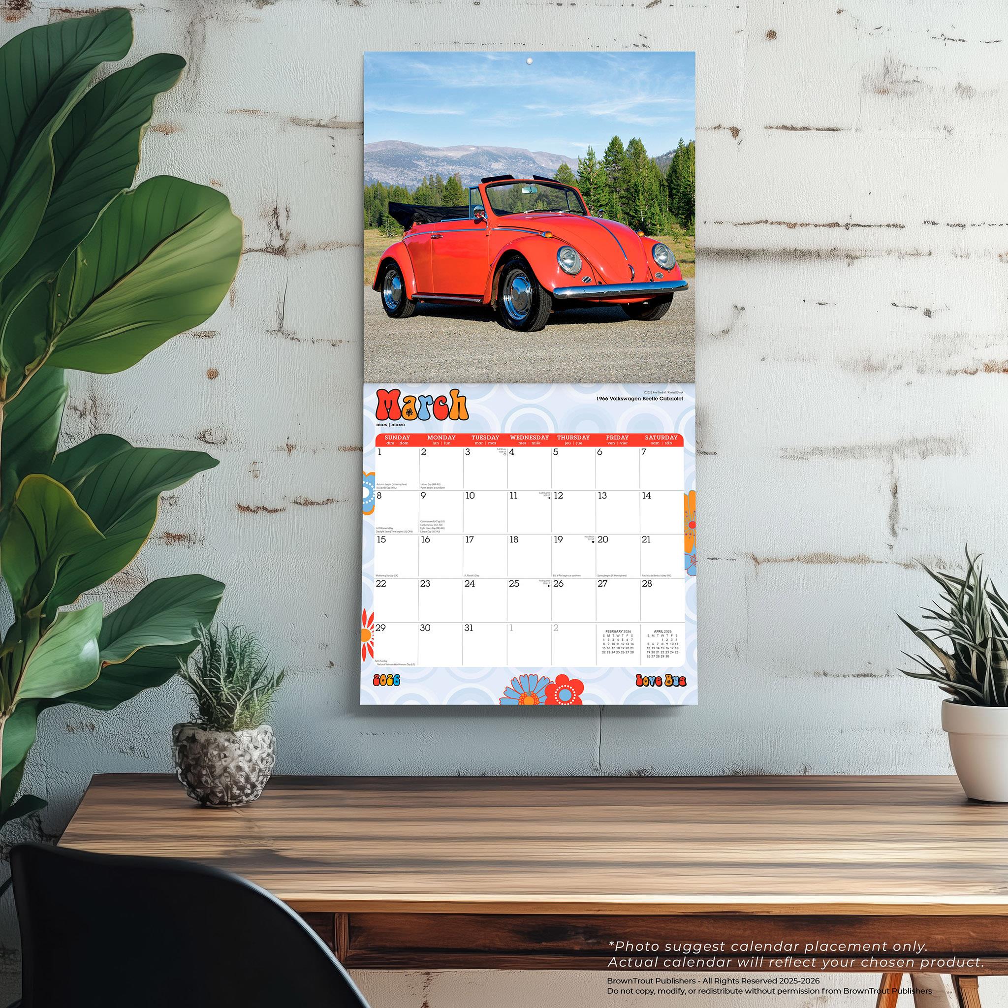 Love Bug 2026 Wall Calendar