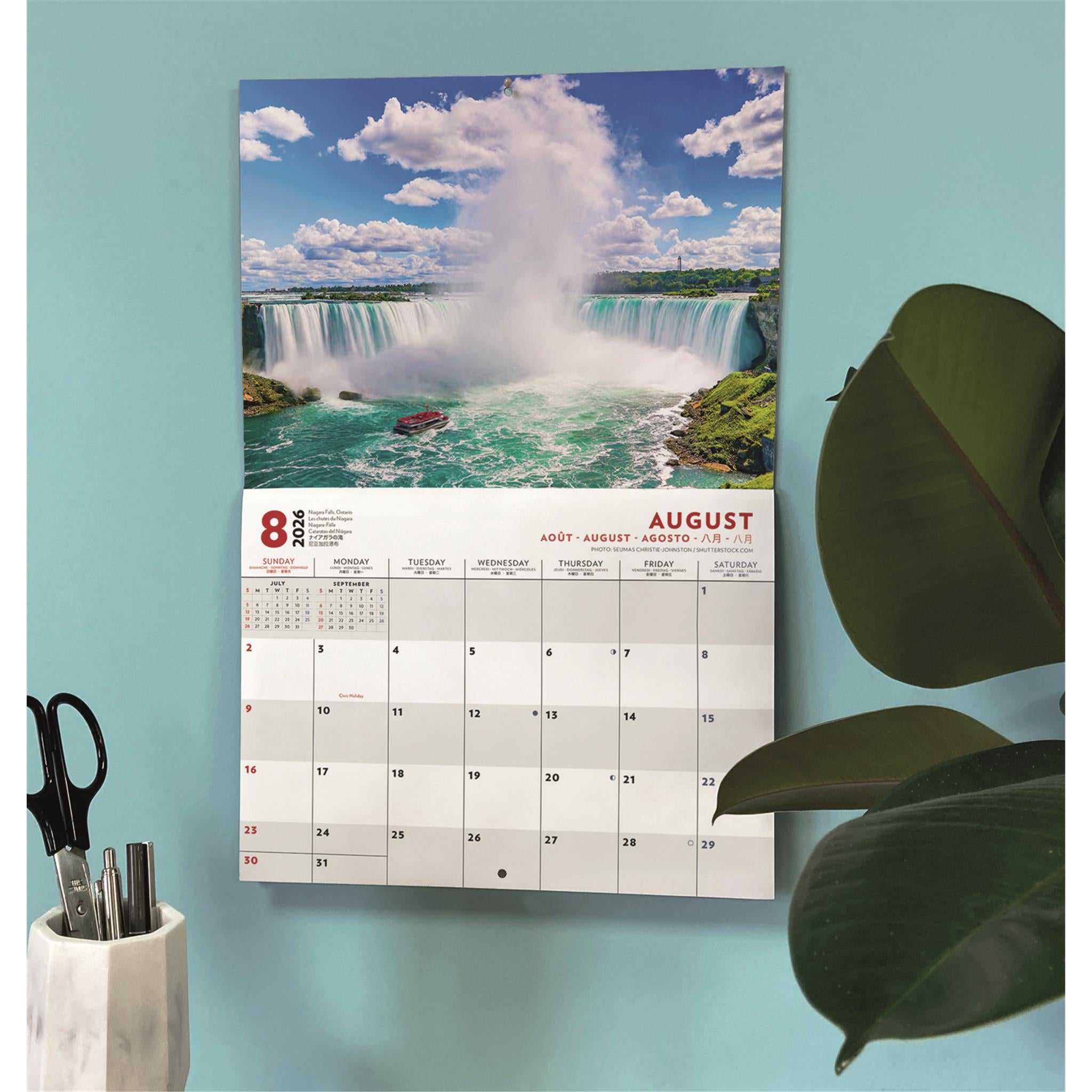 Calendrier mural multilingue du Canada 2026