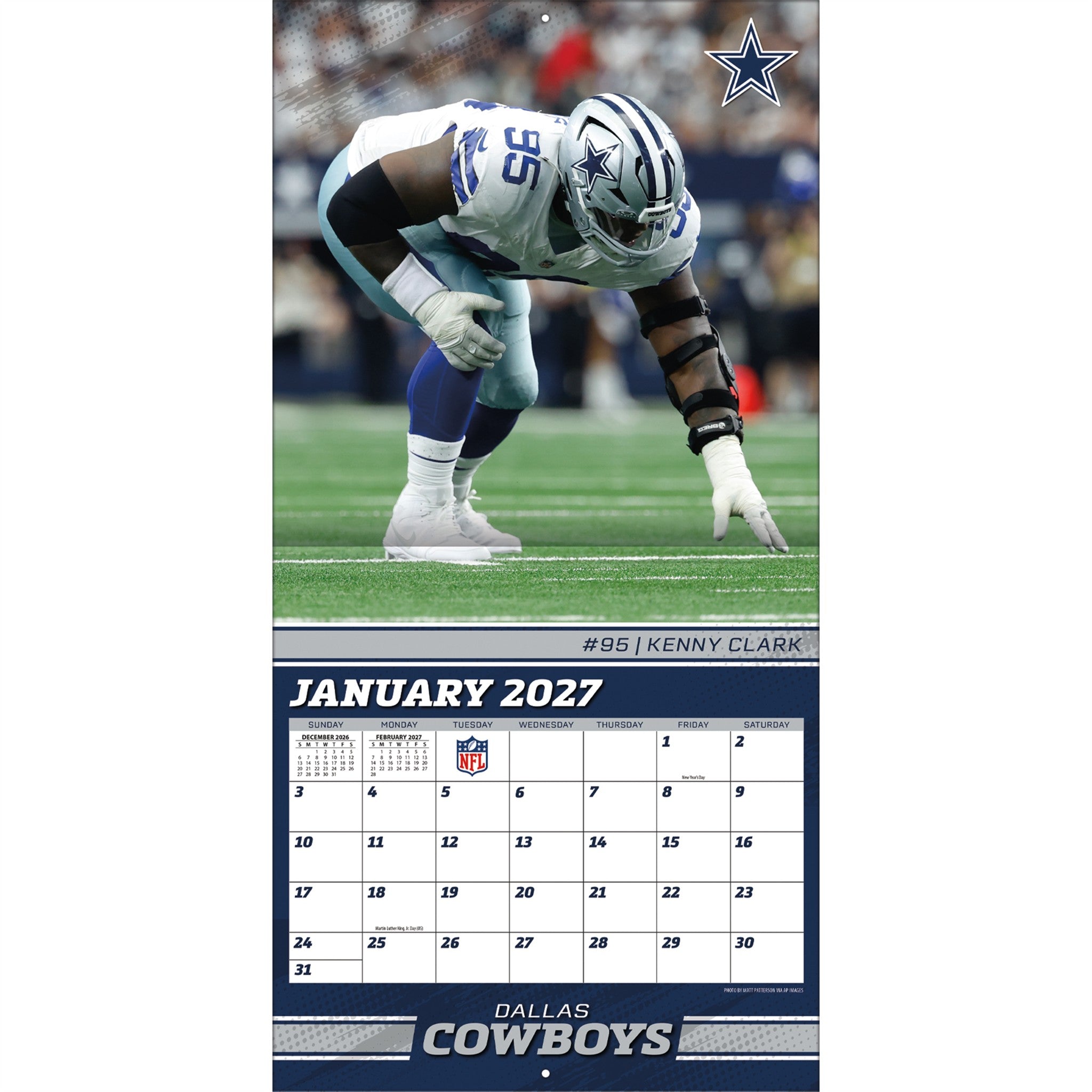 NFL Dallas Cowboys 2027 Wall Calendar