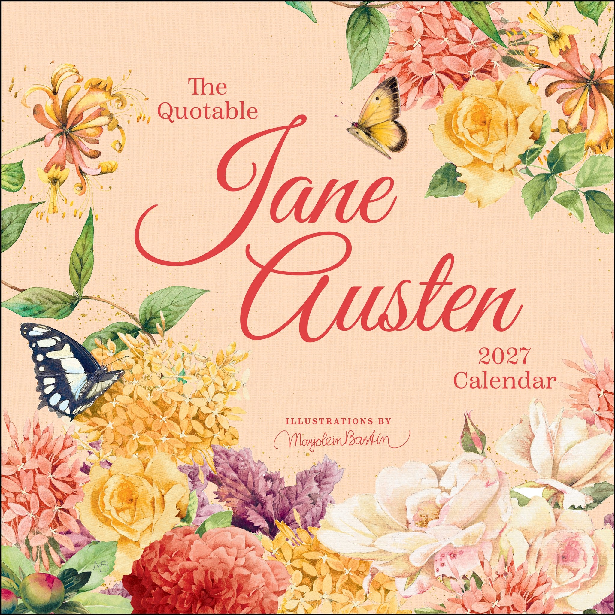 Calendrier mural 2027 Jane Austen : citations inspirantes - En ligne seulement