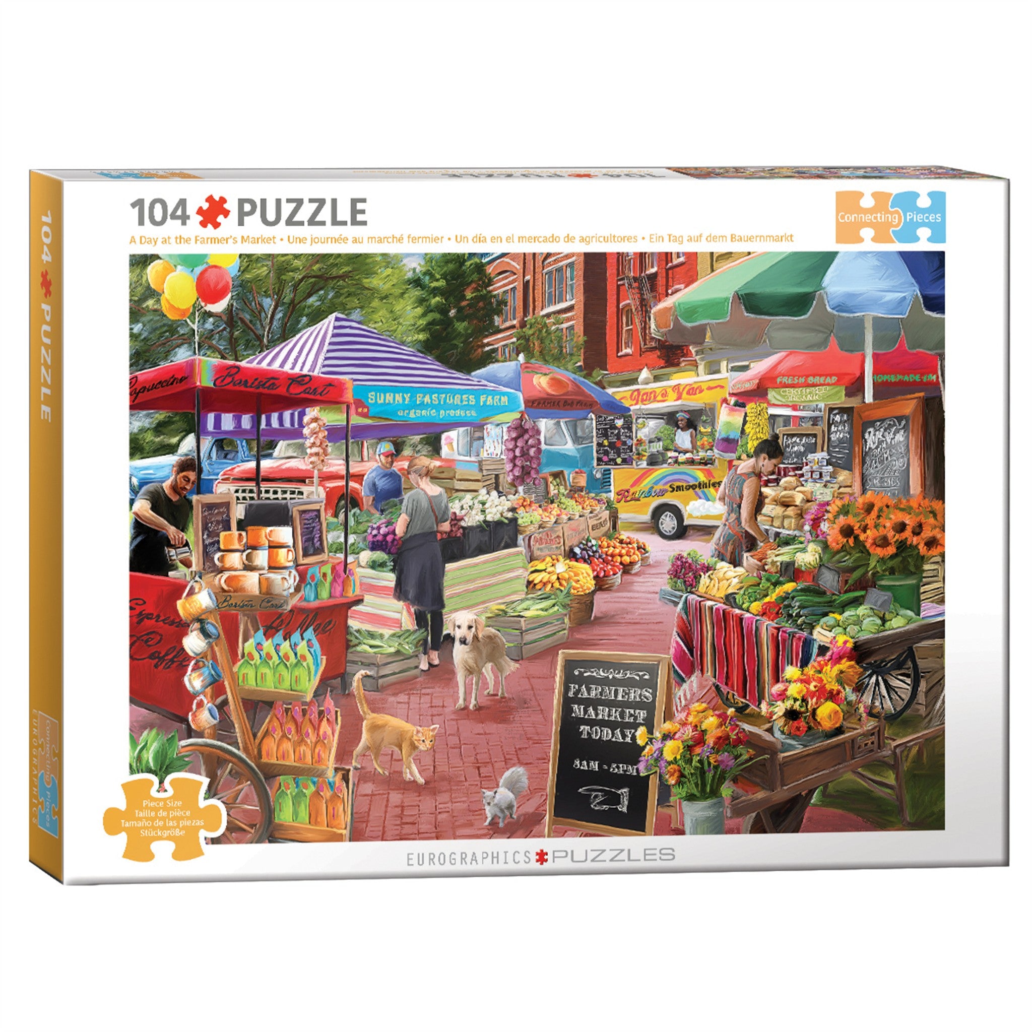 Puzzle de 104 pièces « Une journée au marché fermier »