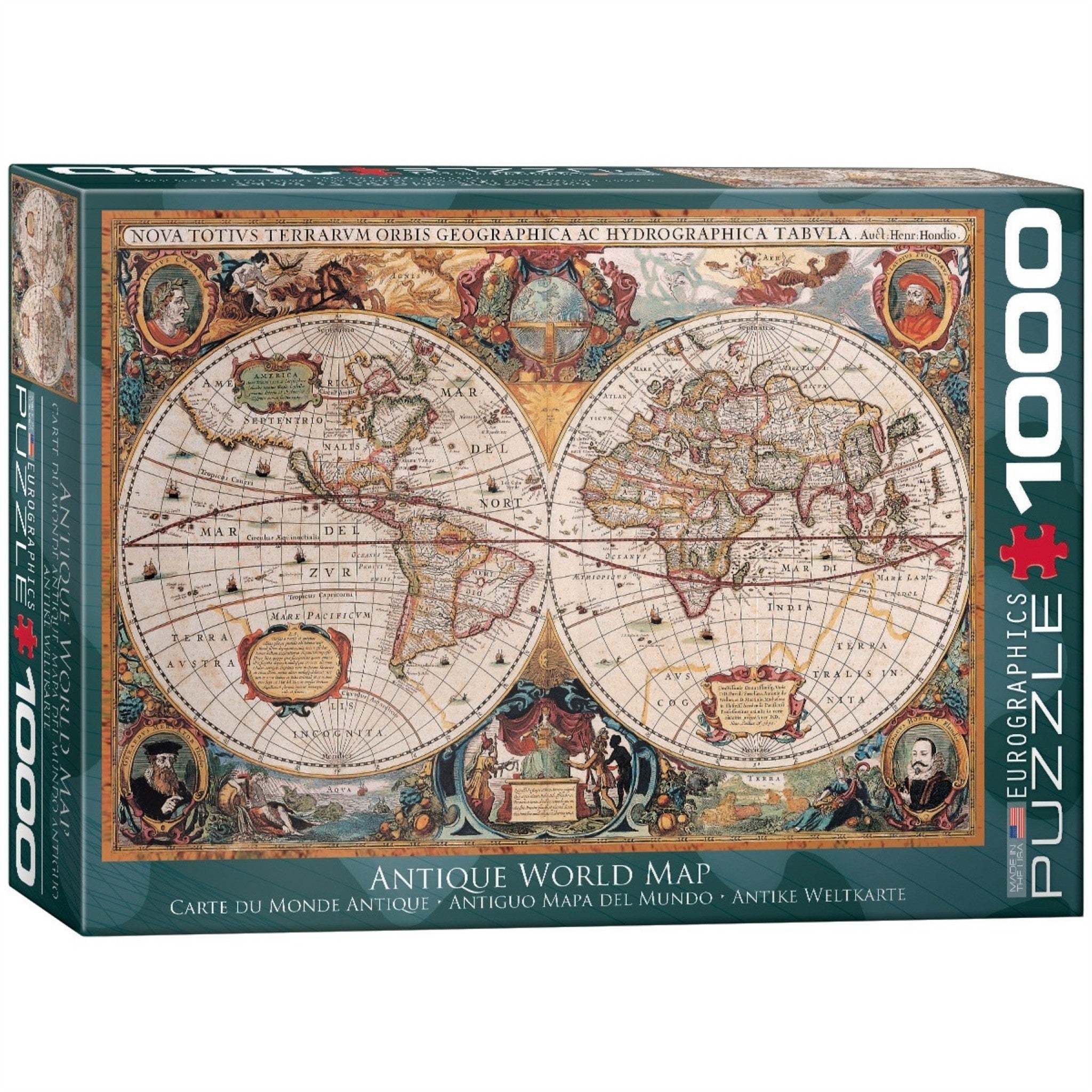 Puzzle de 1000 pièces représentant des cartes du monde anciennes