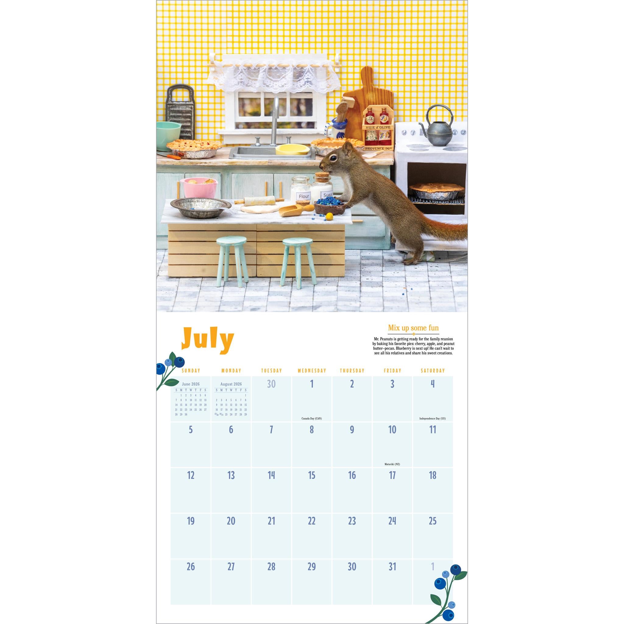 Secret Life Of Squirrels 2026 Wall Calendar